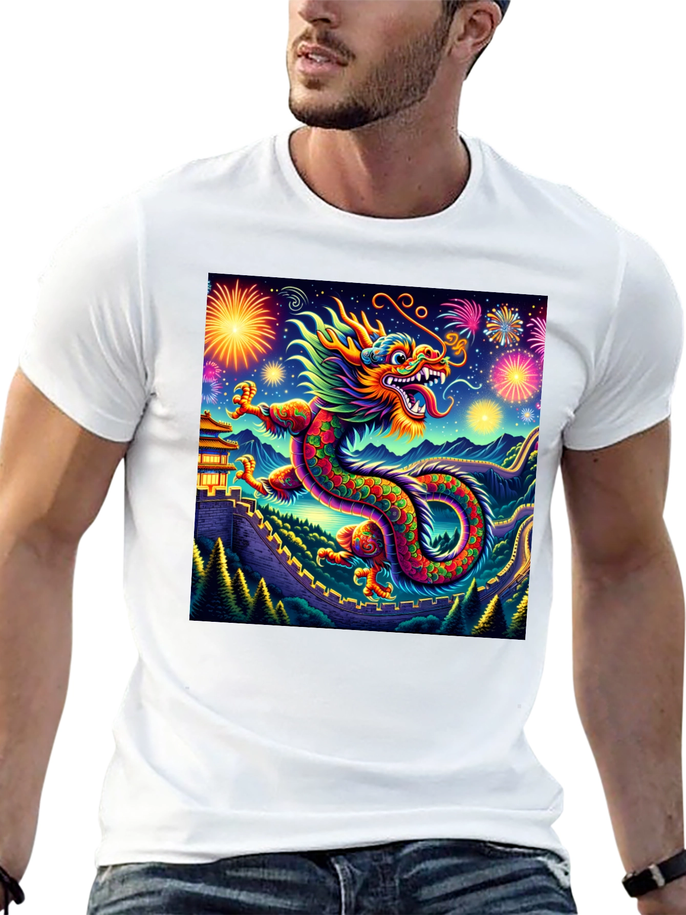 Dragon Fireworks Graphic Tee