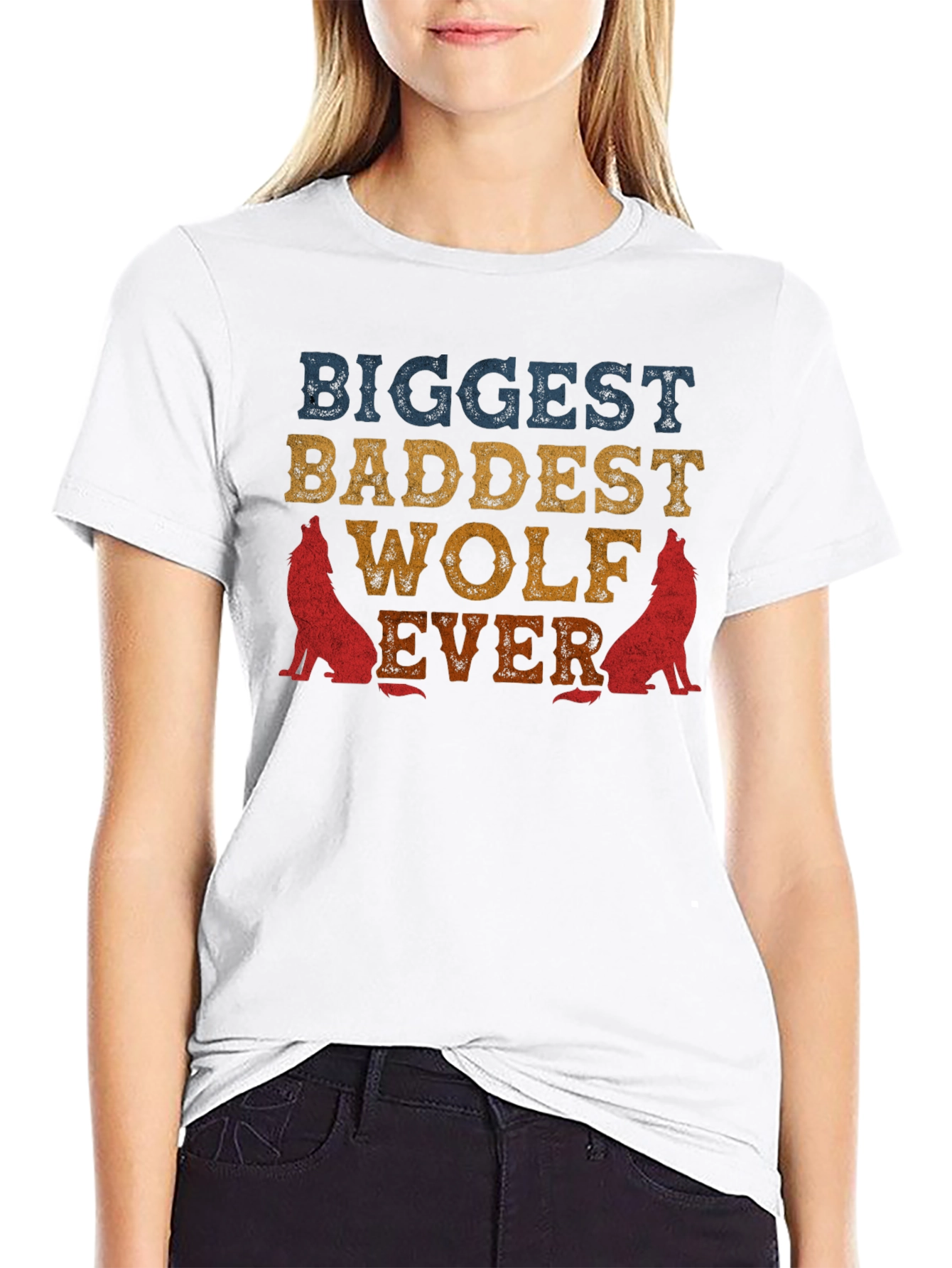 Biggest Baddest Wolf Ever Graphic Tee