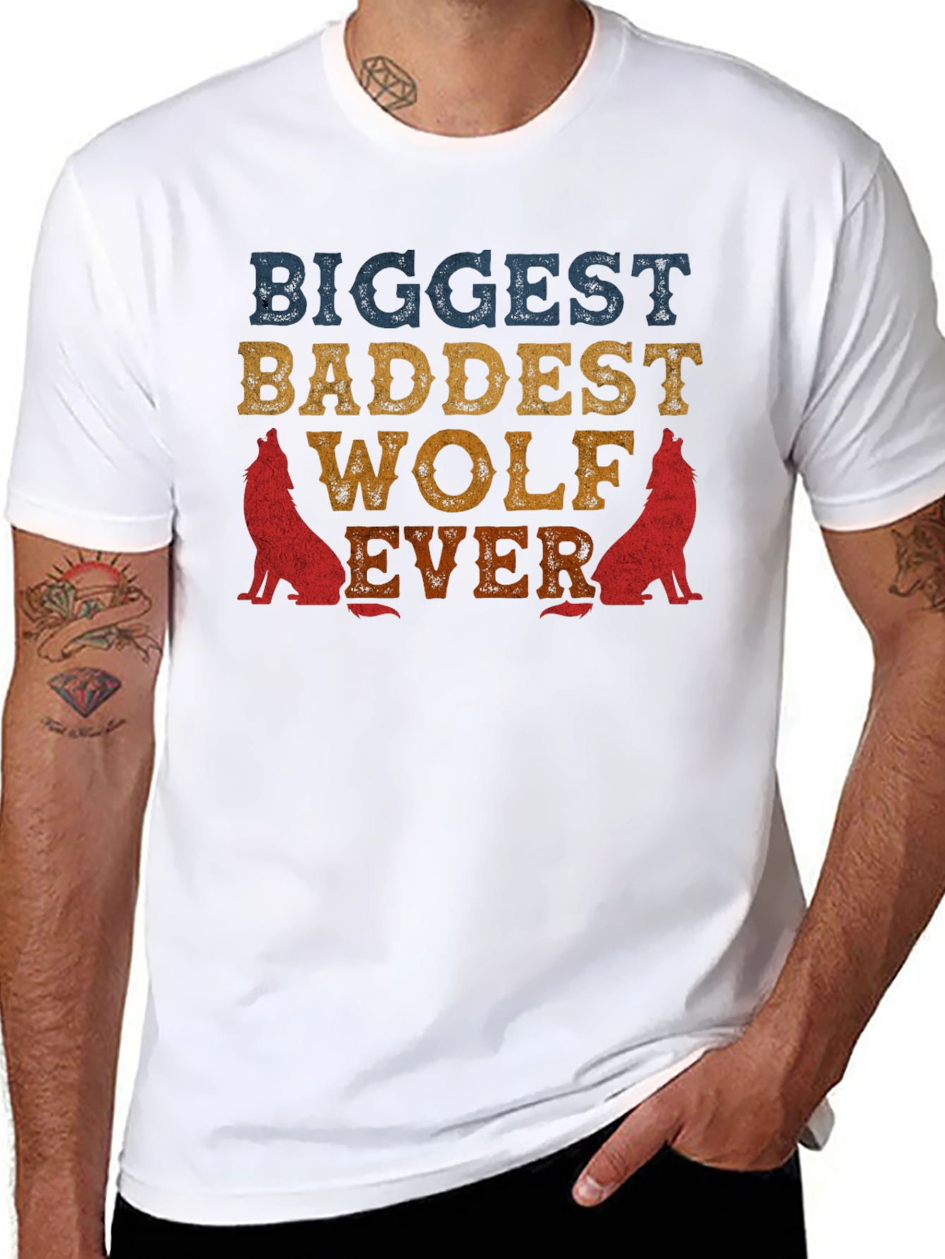 Biggest Baddest Wolf Ever Graphic Tee