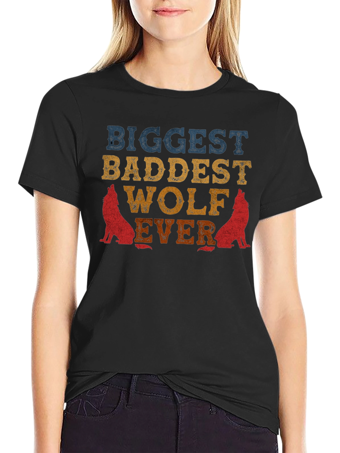 Biggest Baddest Wolf Ever Graphic Tee