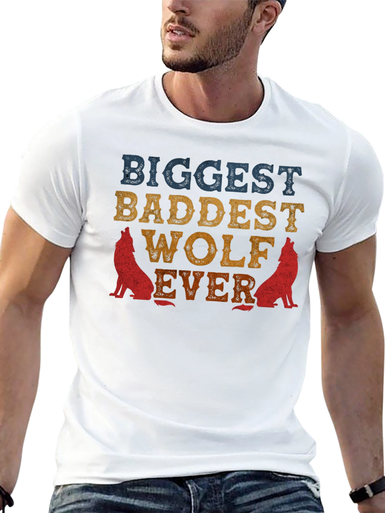 Biggest Baddest Wolf Ever Graphic Tee