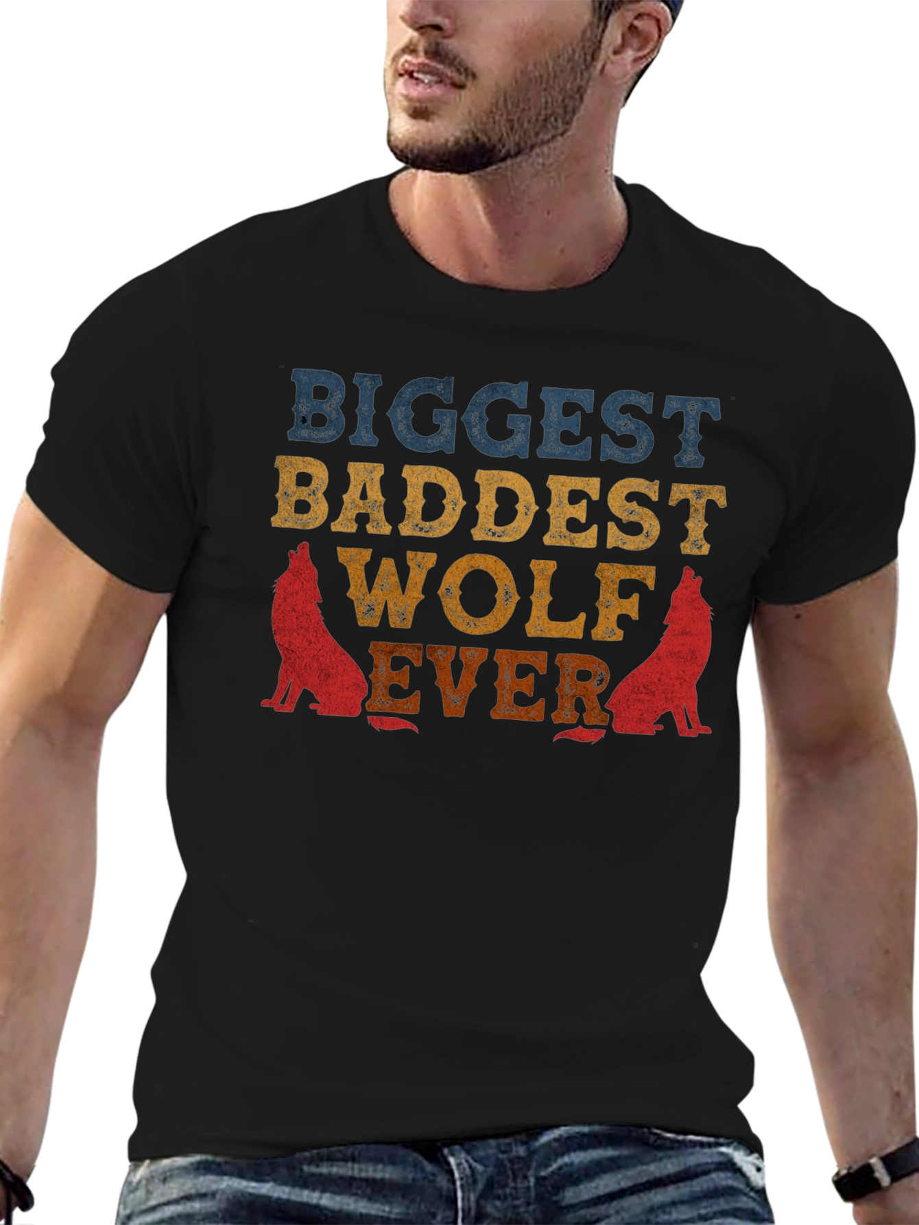 Biggest Baddest Wolf Ever Graphic Tee