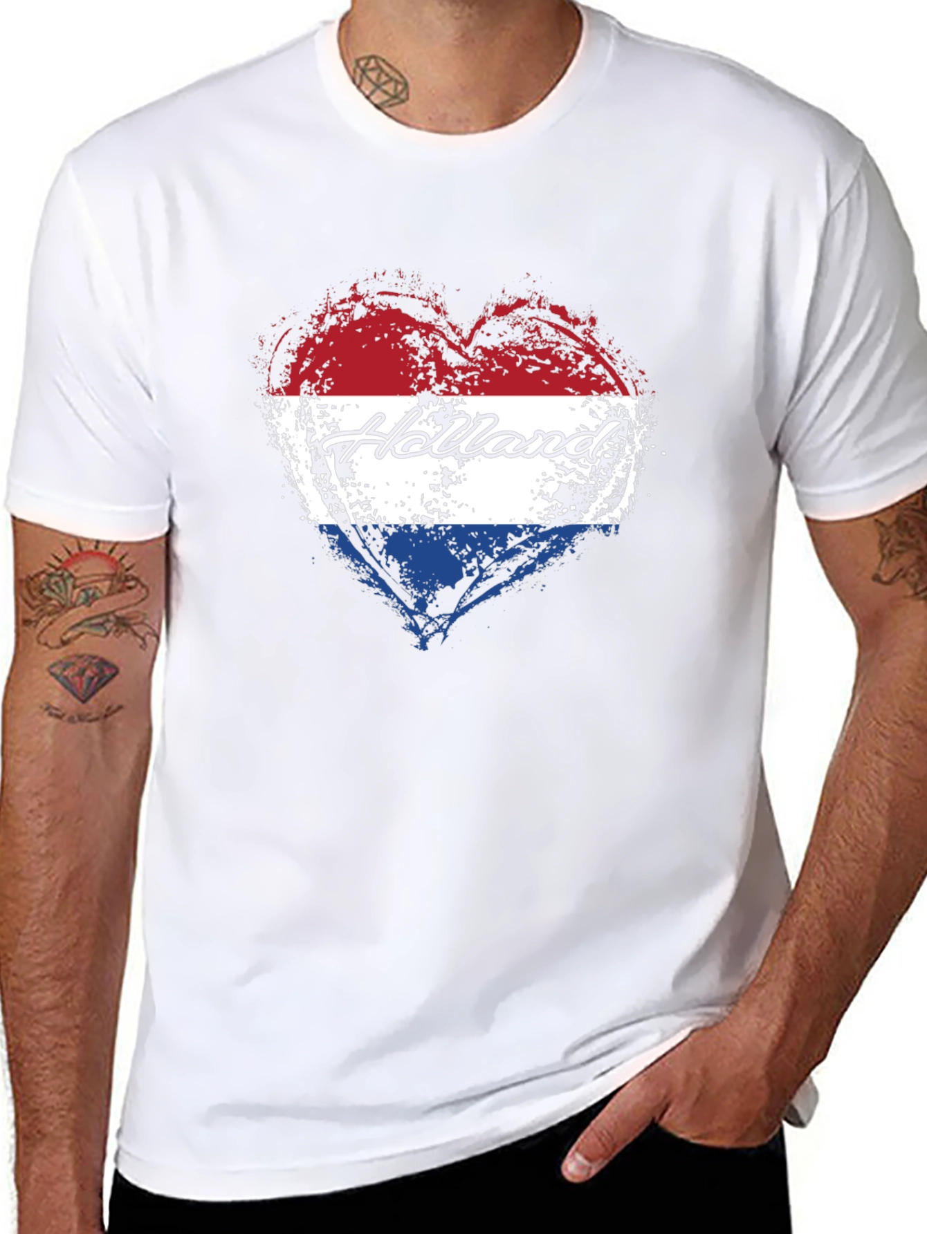 Holland Heart Flag T-Shirt Netherlands Pride