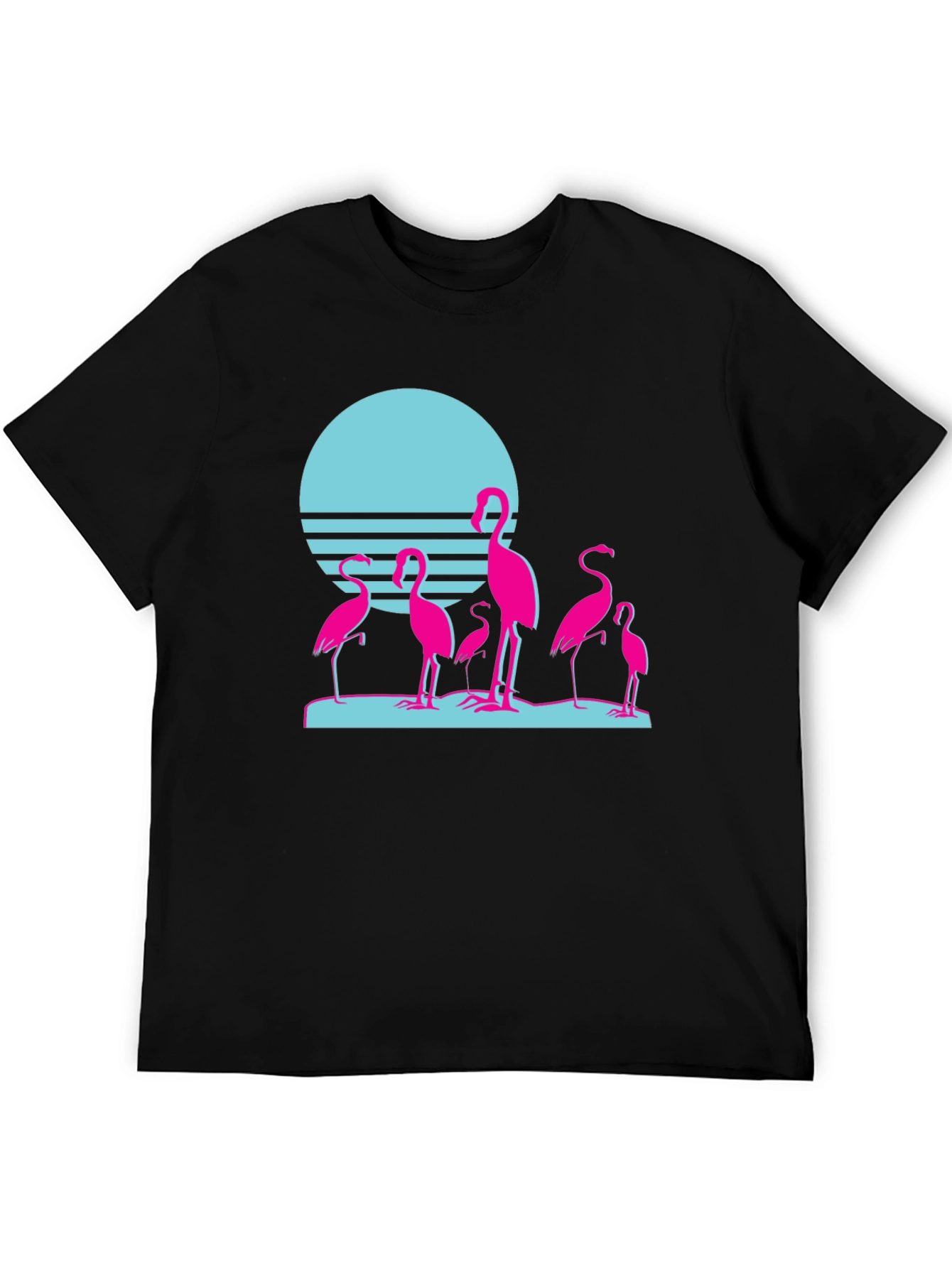 Retro Flamingo Sunset Graphic Tee