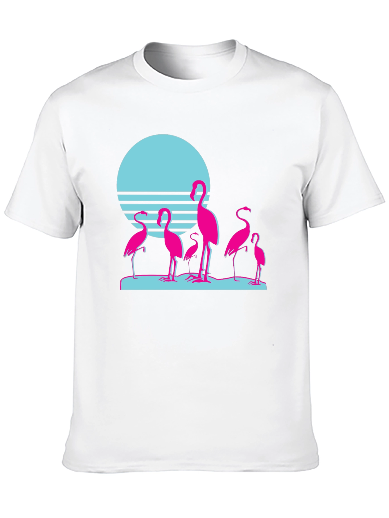 Retro Flamingo Sunset Graphic Tee