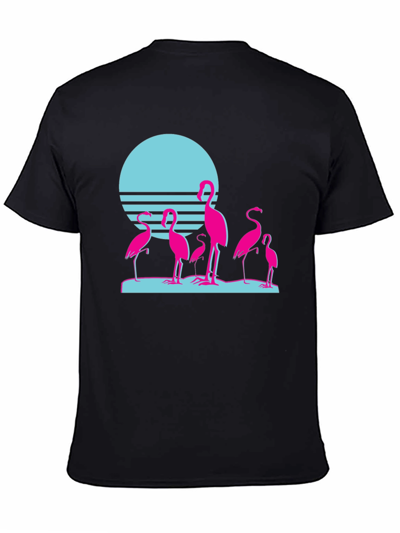 Retro Flamingo Sunset Graphic Tee