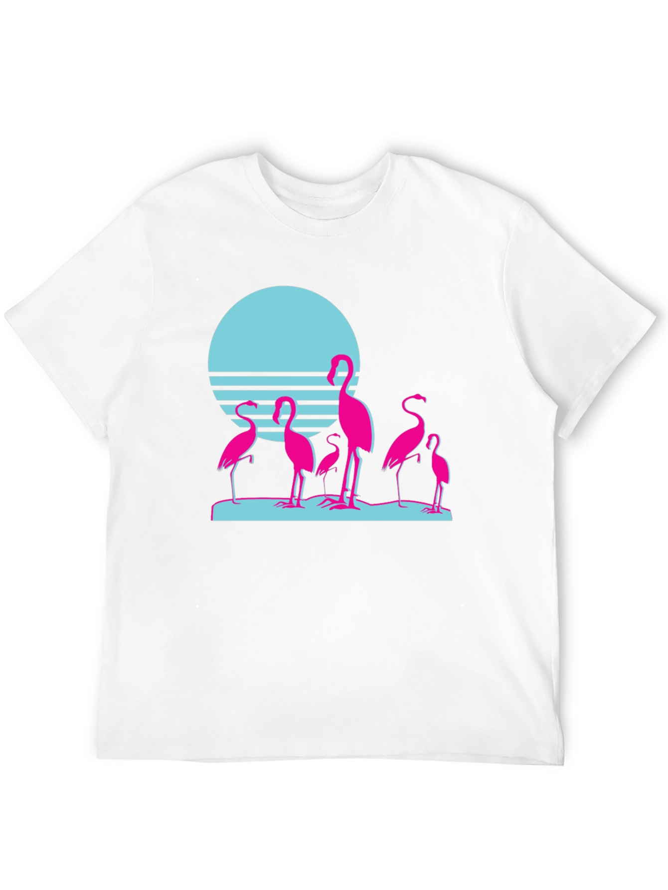 Retro Flamingo Sunset Graphic Tee