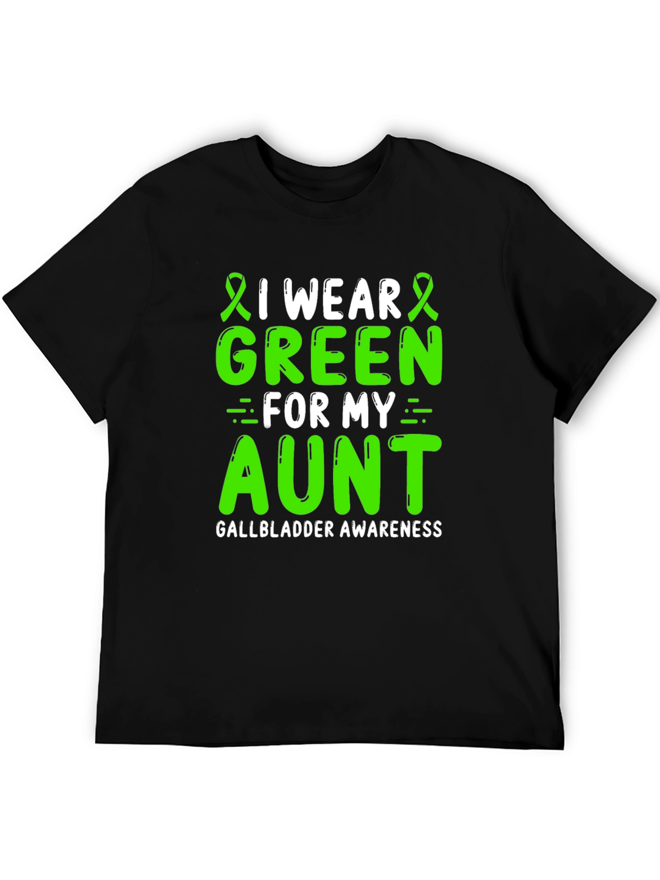 Gallbladder Awareness Green Aunt T-Shirt