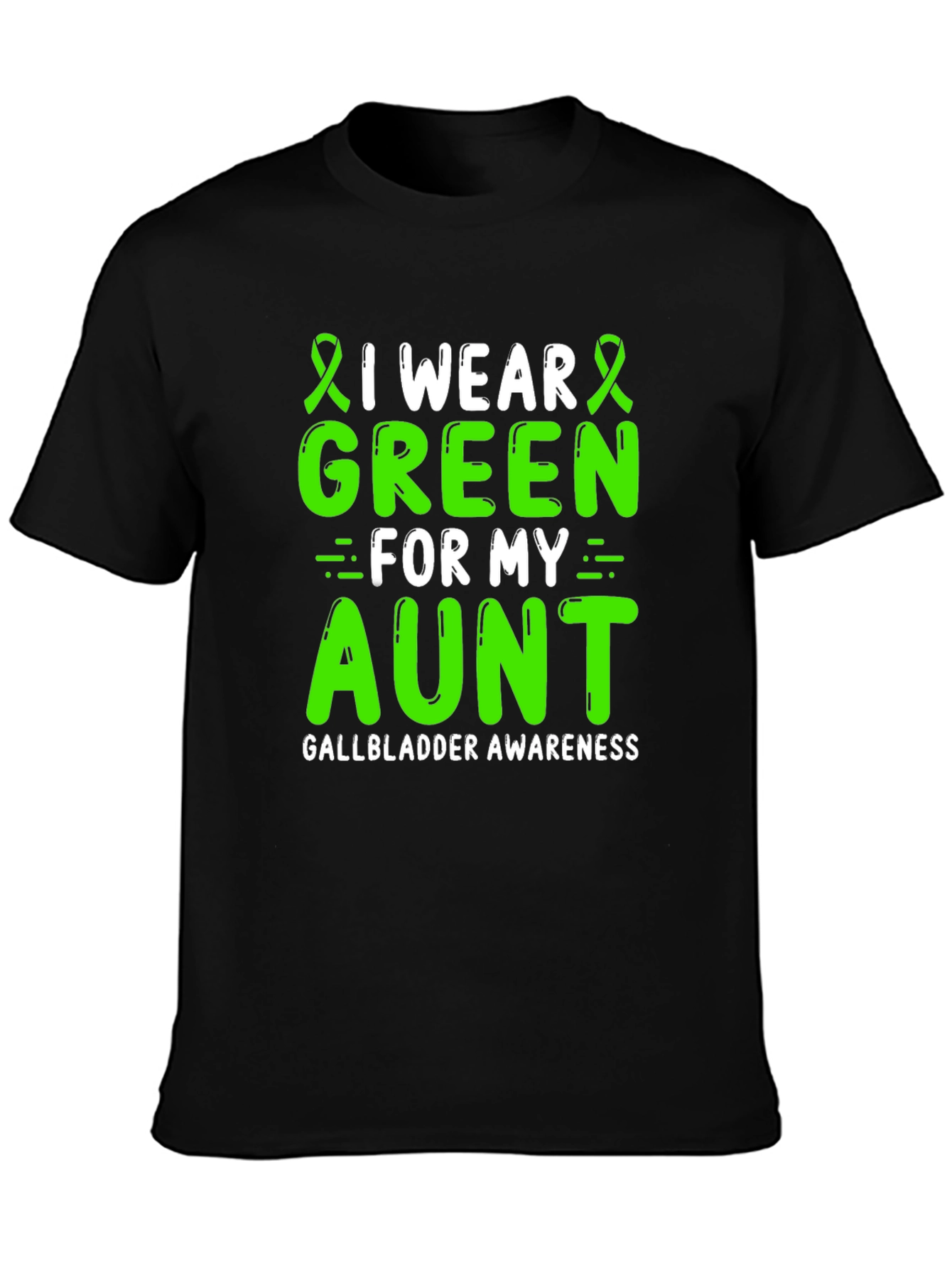 Gallbladder Awareness Green Aunt T-Shirt