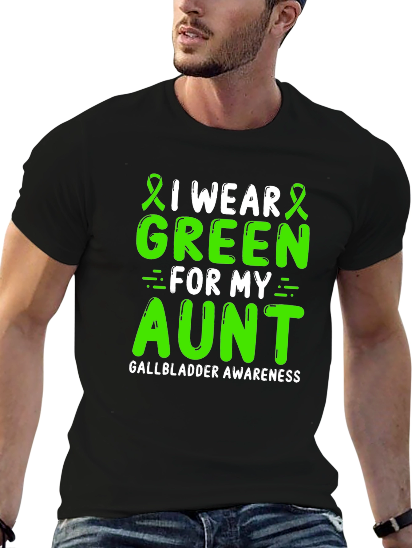 Gallbladder Awareness Green Aunt T-Shirt