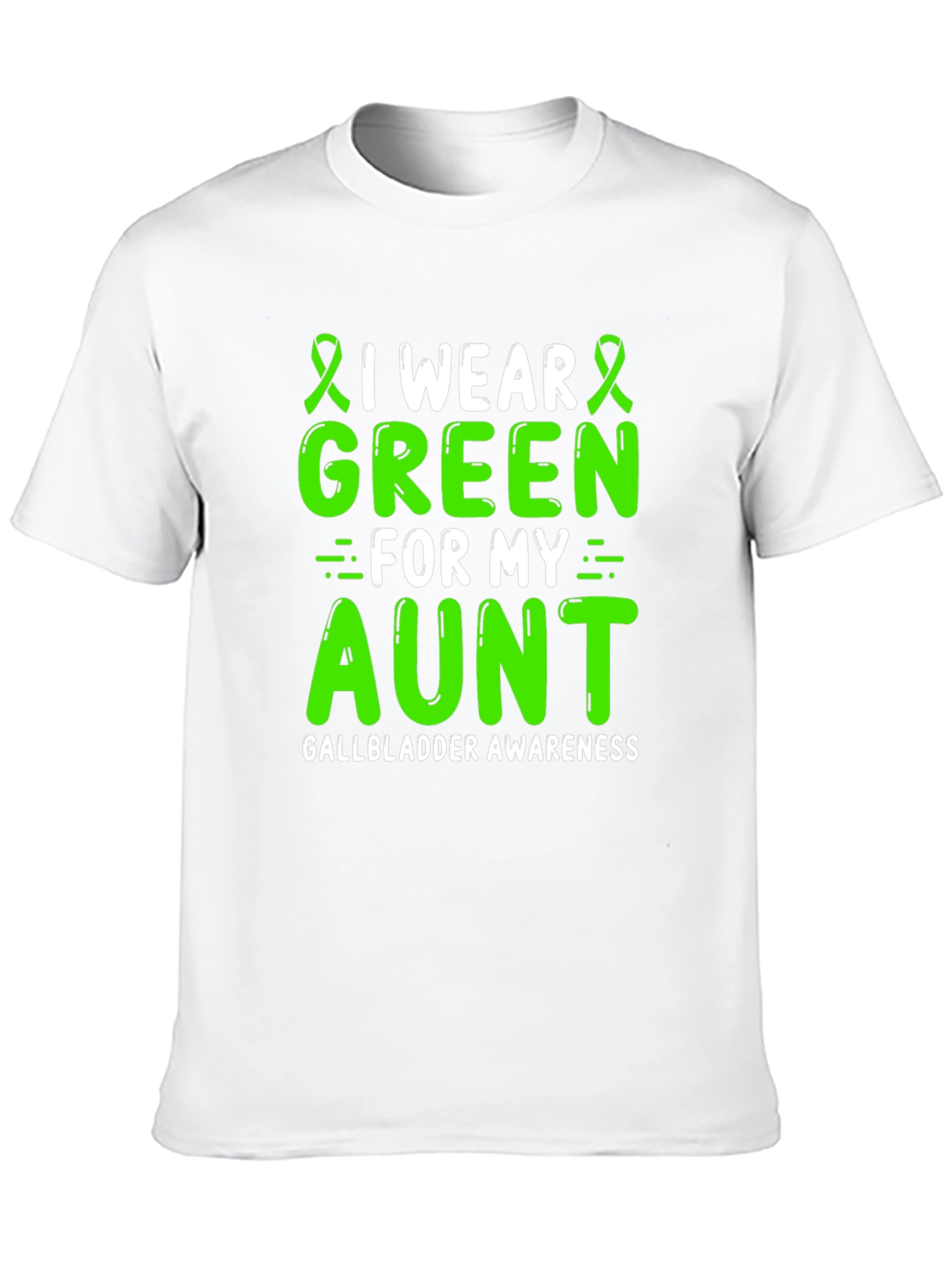 Gallbladder Awareness Green Aunt T-Shirt