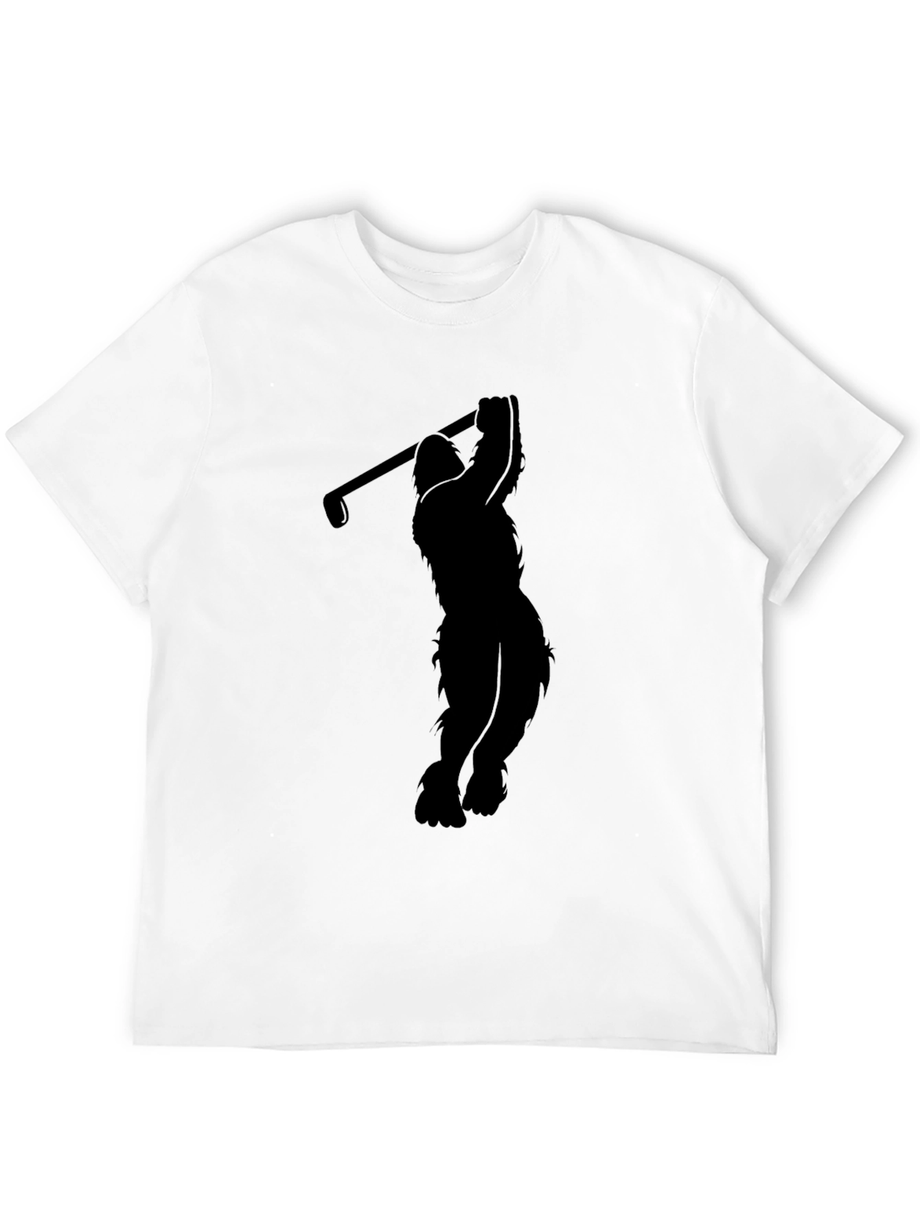 Sasquatch Golf Swing Black T-Shirt