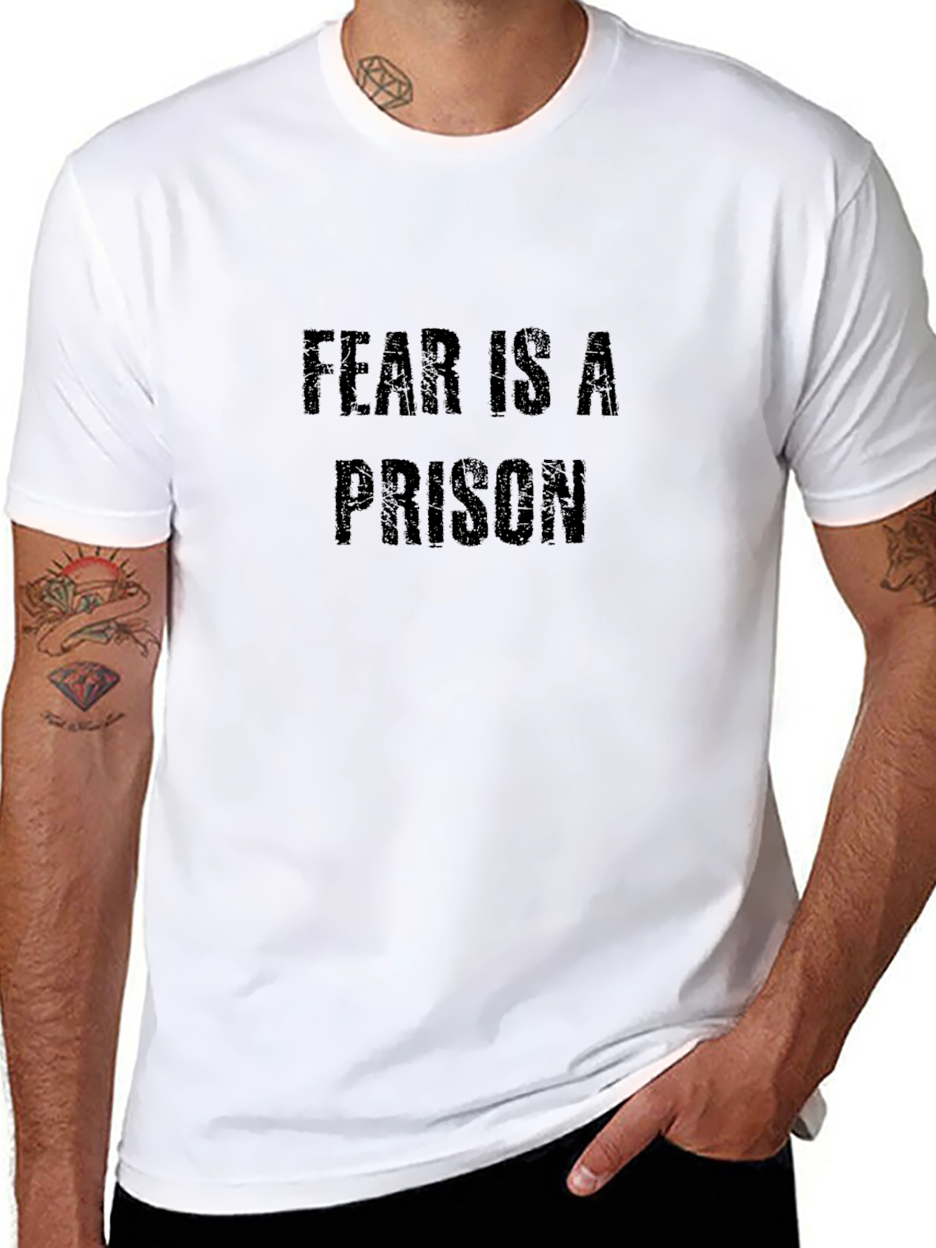 Fear Is A Prison Black T-Shirt