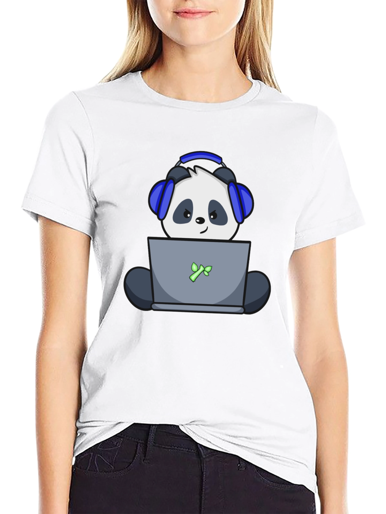 Gamer Panda T-Shirt - Black Cotton Tee
