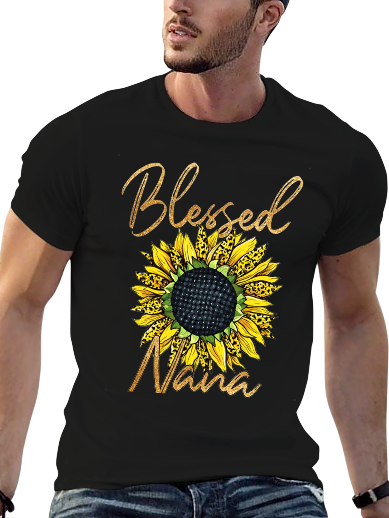 Blessed Nana Sunflower Graphic T-Shirt