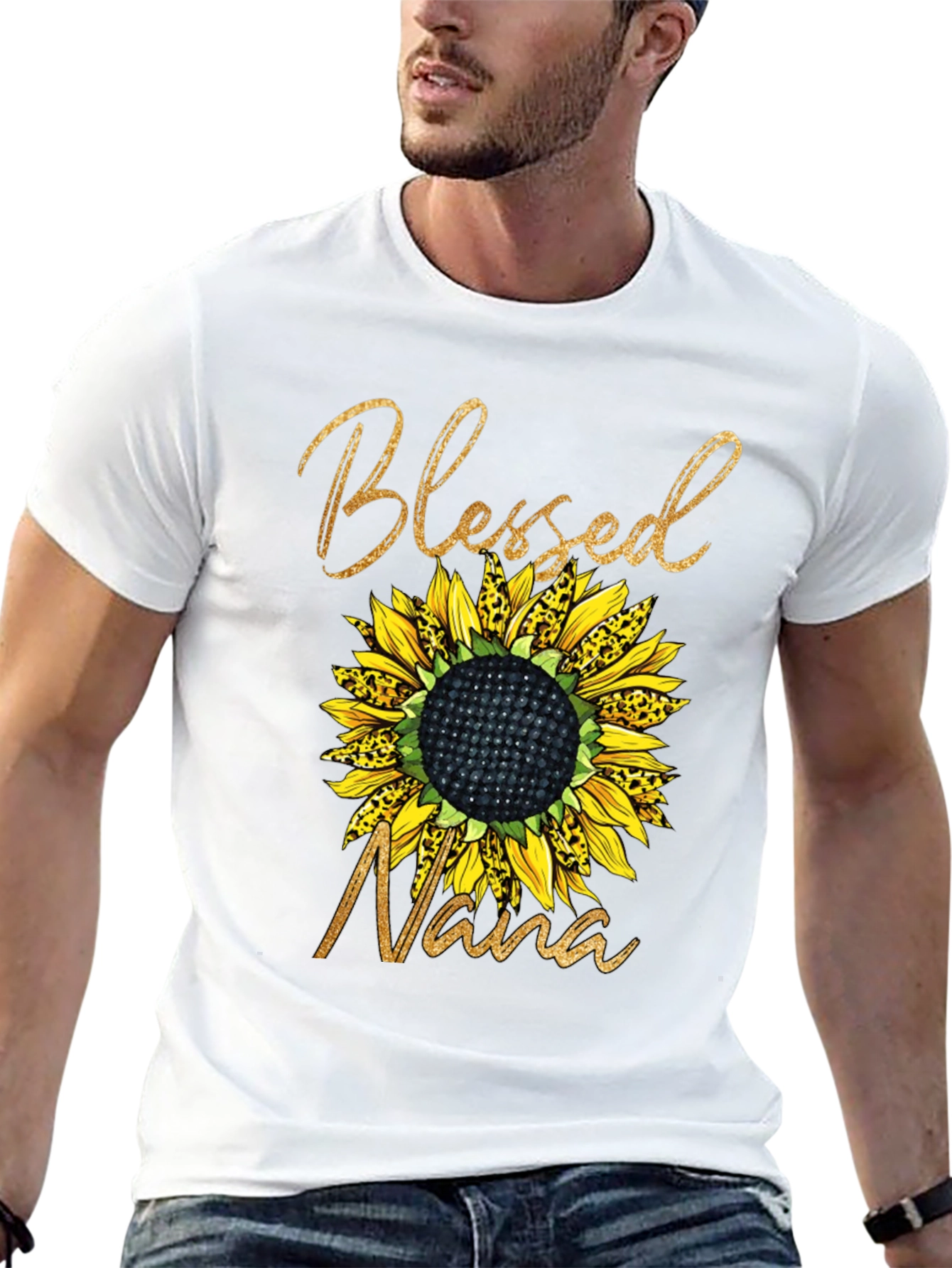 Blessed Nana Sunflower Graphic T-Shirt