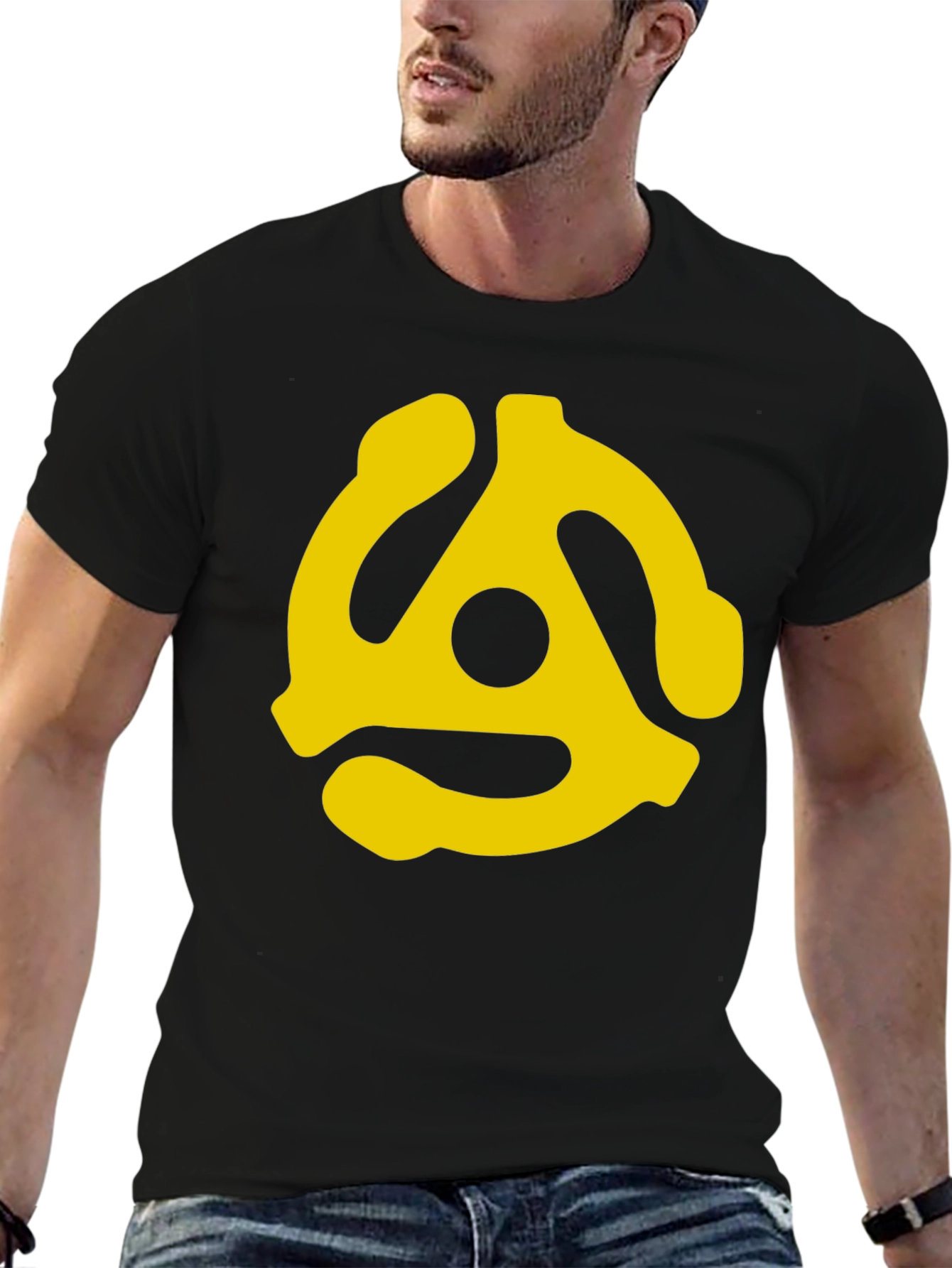 Retro Vinyl Record Adapter Graphic T-Shirt