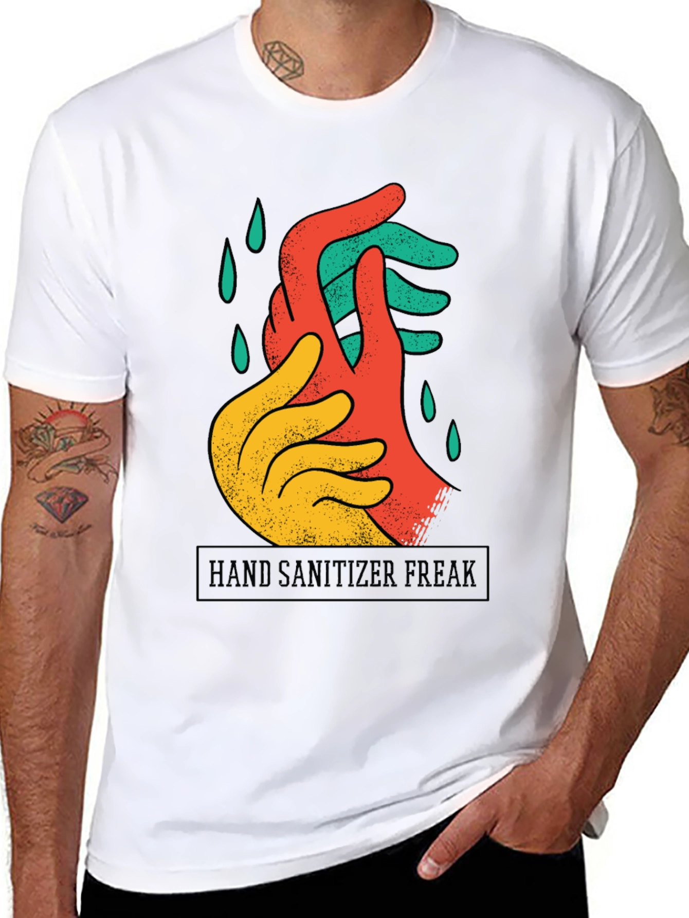 Hand Sanitizer Freak Graphic Tee - Black