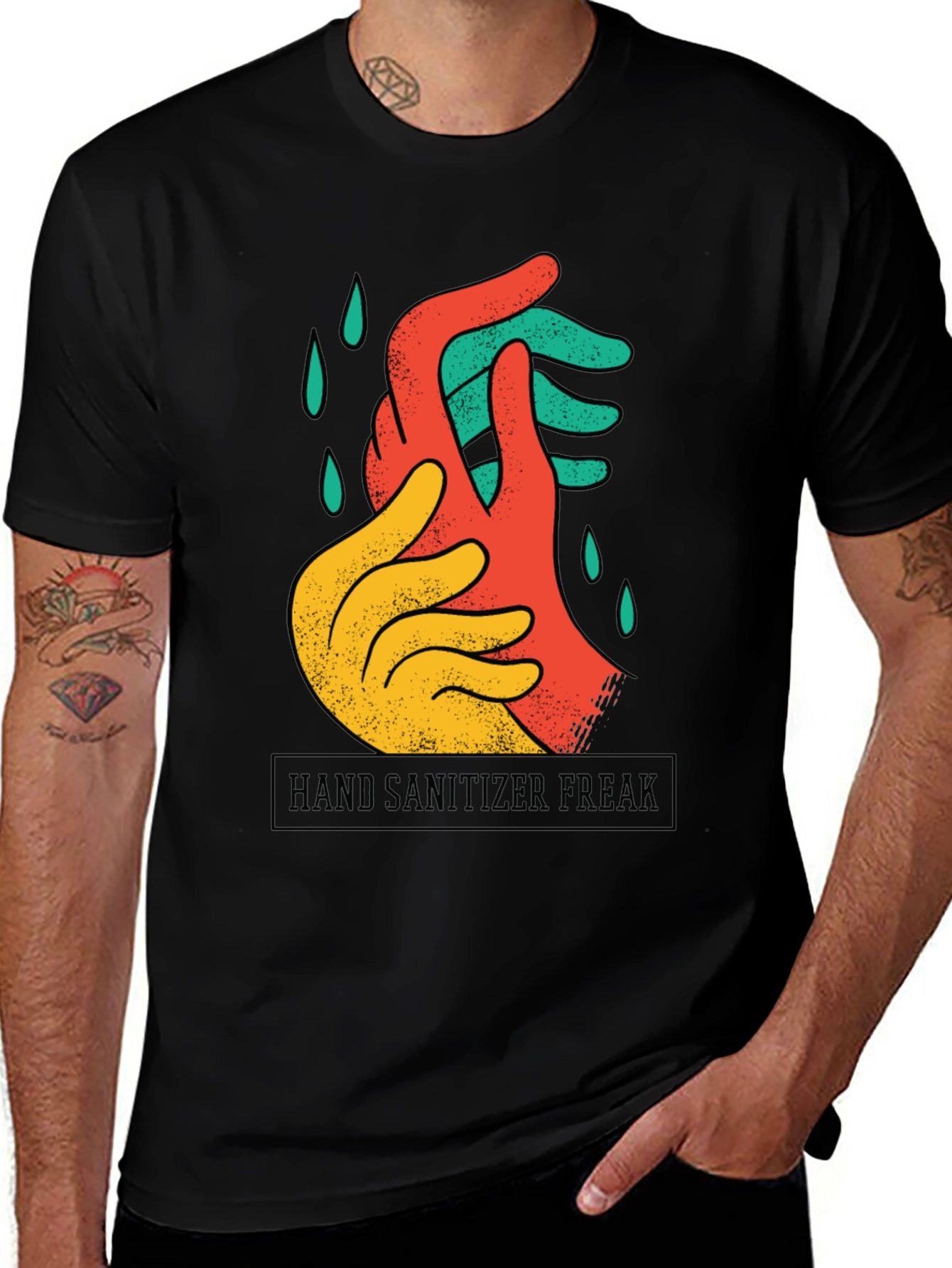 Hand Sanitizer Freak Graphic Tee - Black