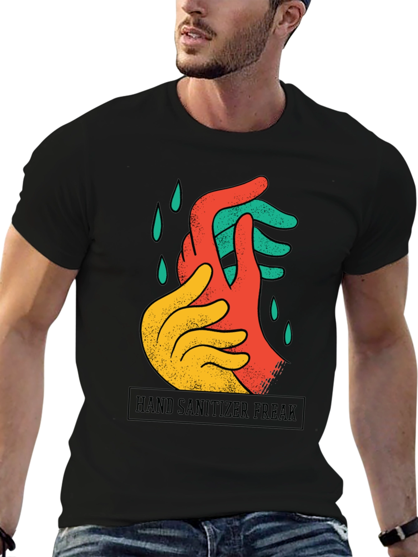 Hand Sanitizer Freak Graphic Tee - Black