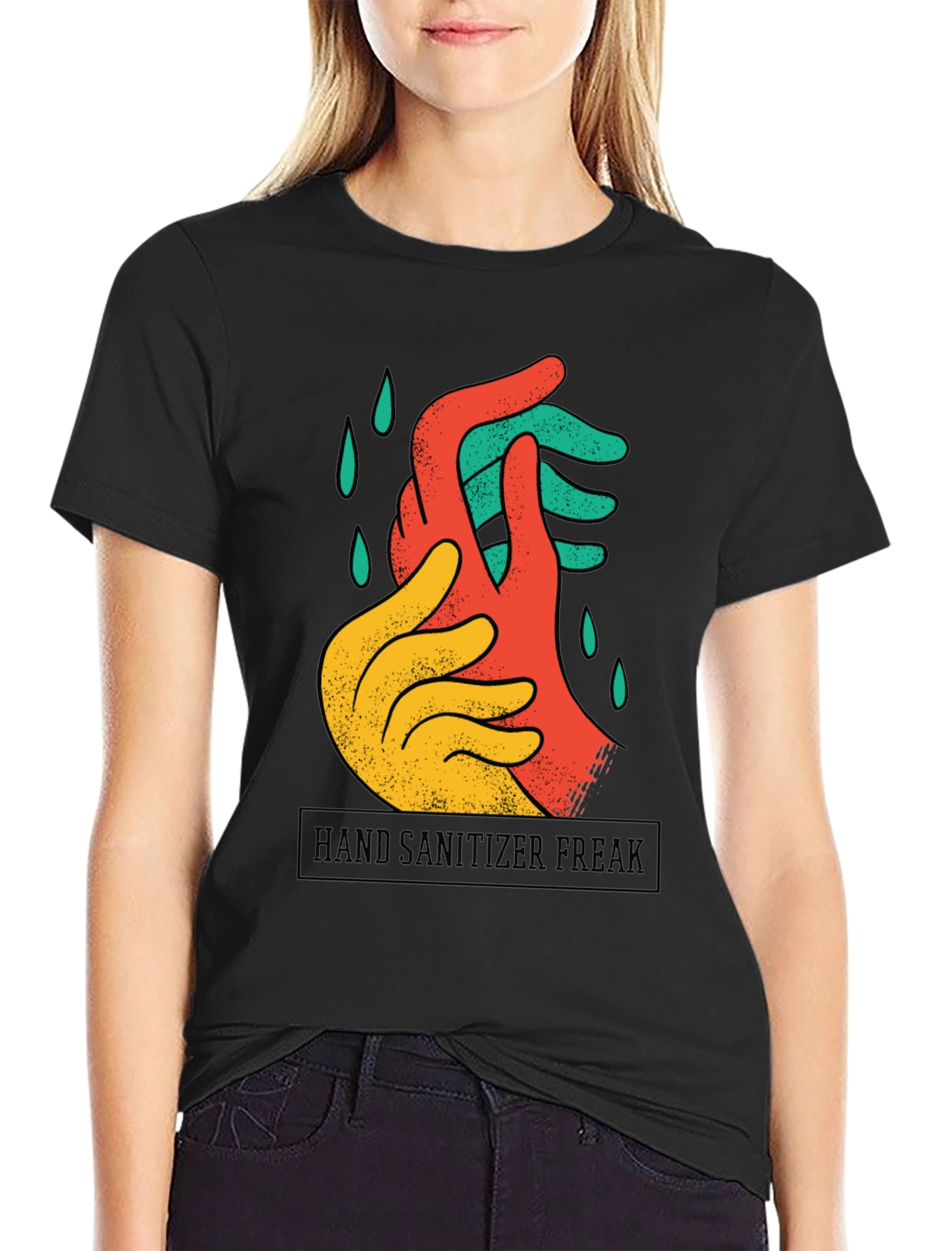 Hand Sanitizer Freak Graphic Tee - Black