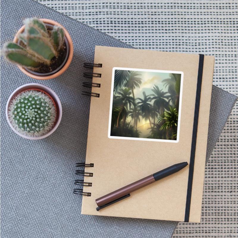 Jungle with palm trees