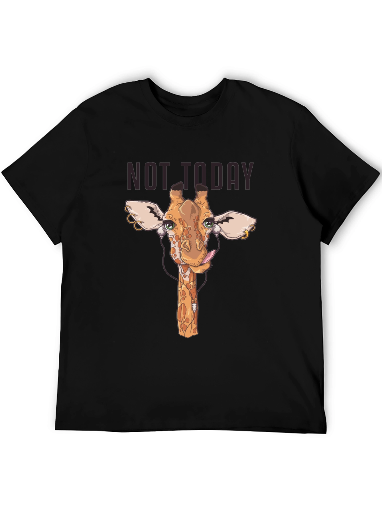 Not Today Giraffe Graphic Tee - Cool Animal T-Shirt