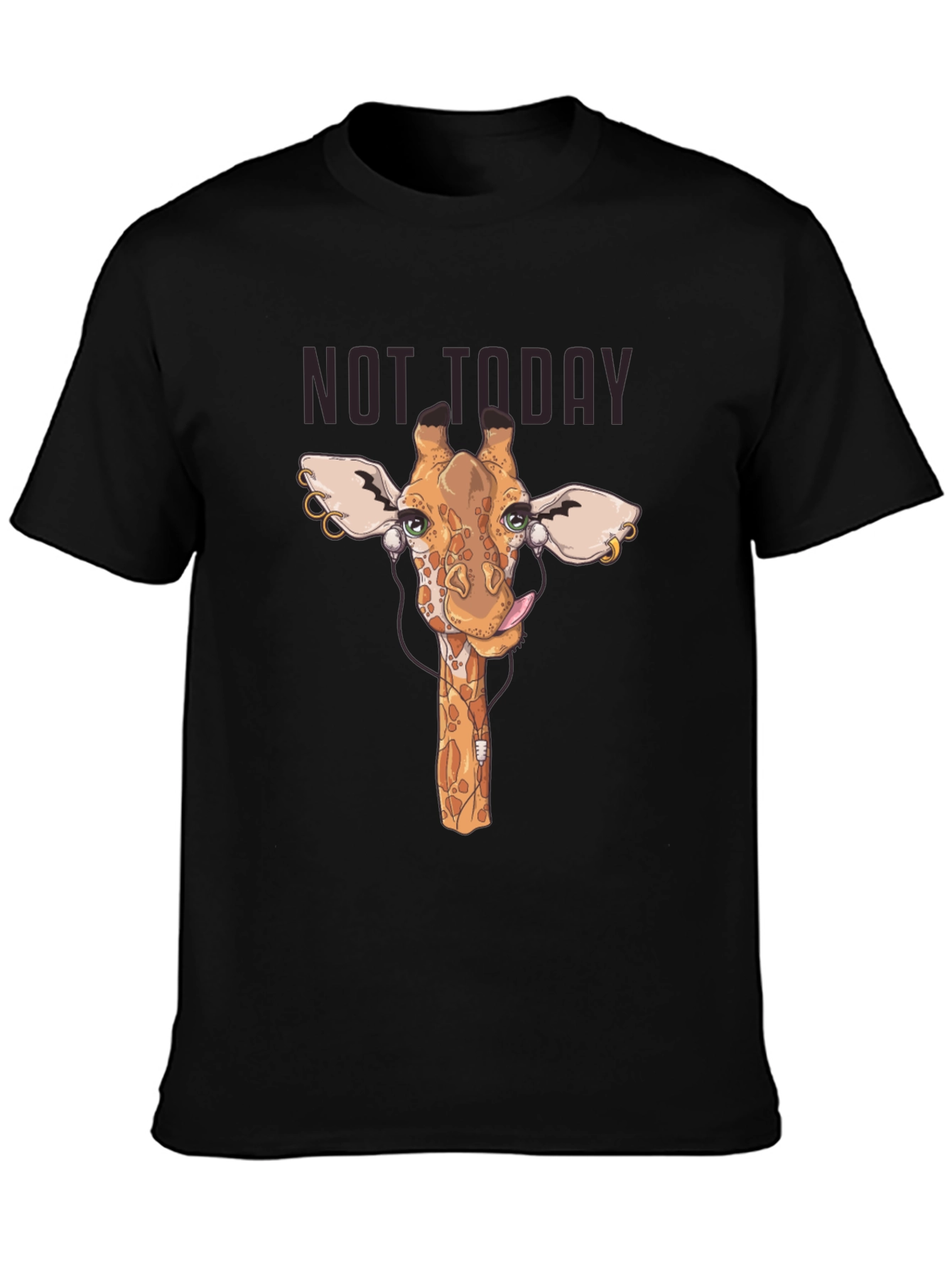 Not Today Giraffe Graphic Tee - Cool Animal T-Shirt