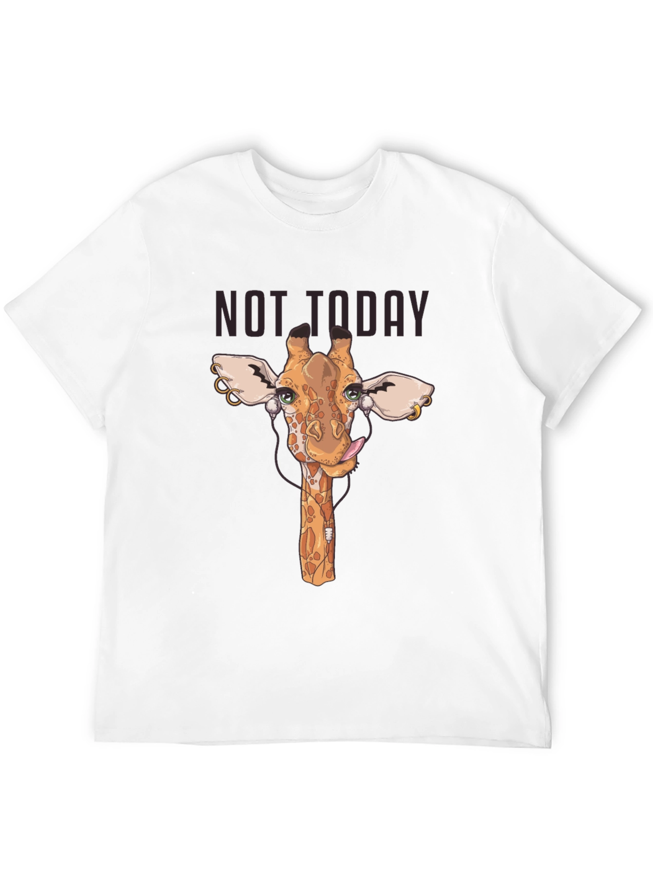Not Today Giraffe Graphic Tee - Cool Animal T-Shirt