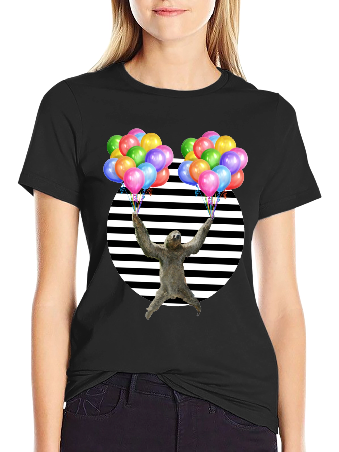 Sloth Balloons Graphic T-Shirt - Unisex Design