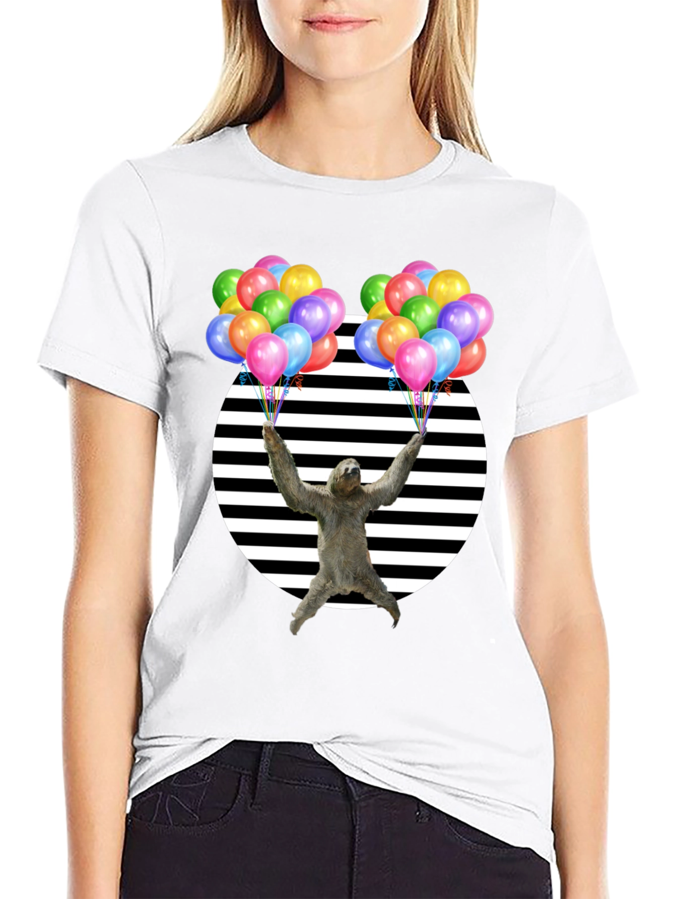 Sloth Balloons Graphic T-Shirt - Unisex Design
