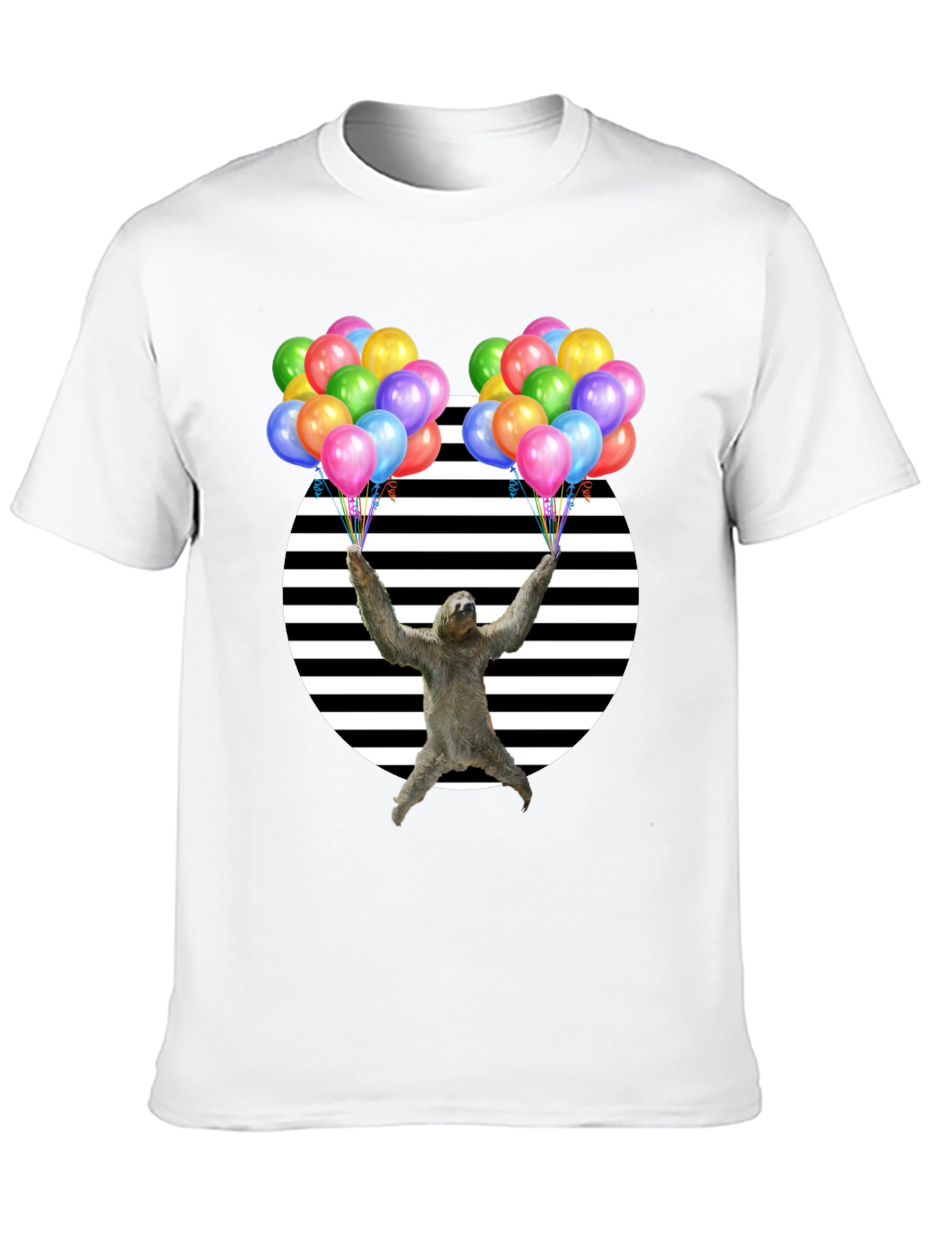 Sloth Balloons Graphic T-Shirt - Unisex Design