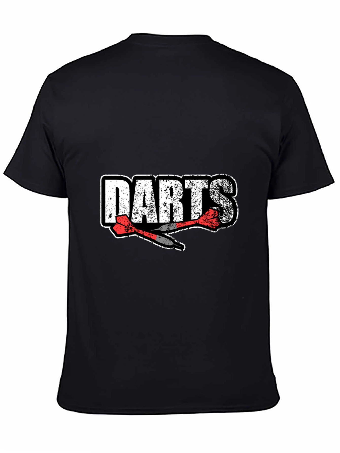 Darts Graphic Tee - Black Cotton Casual Wear