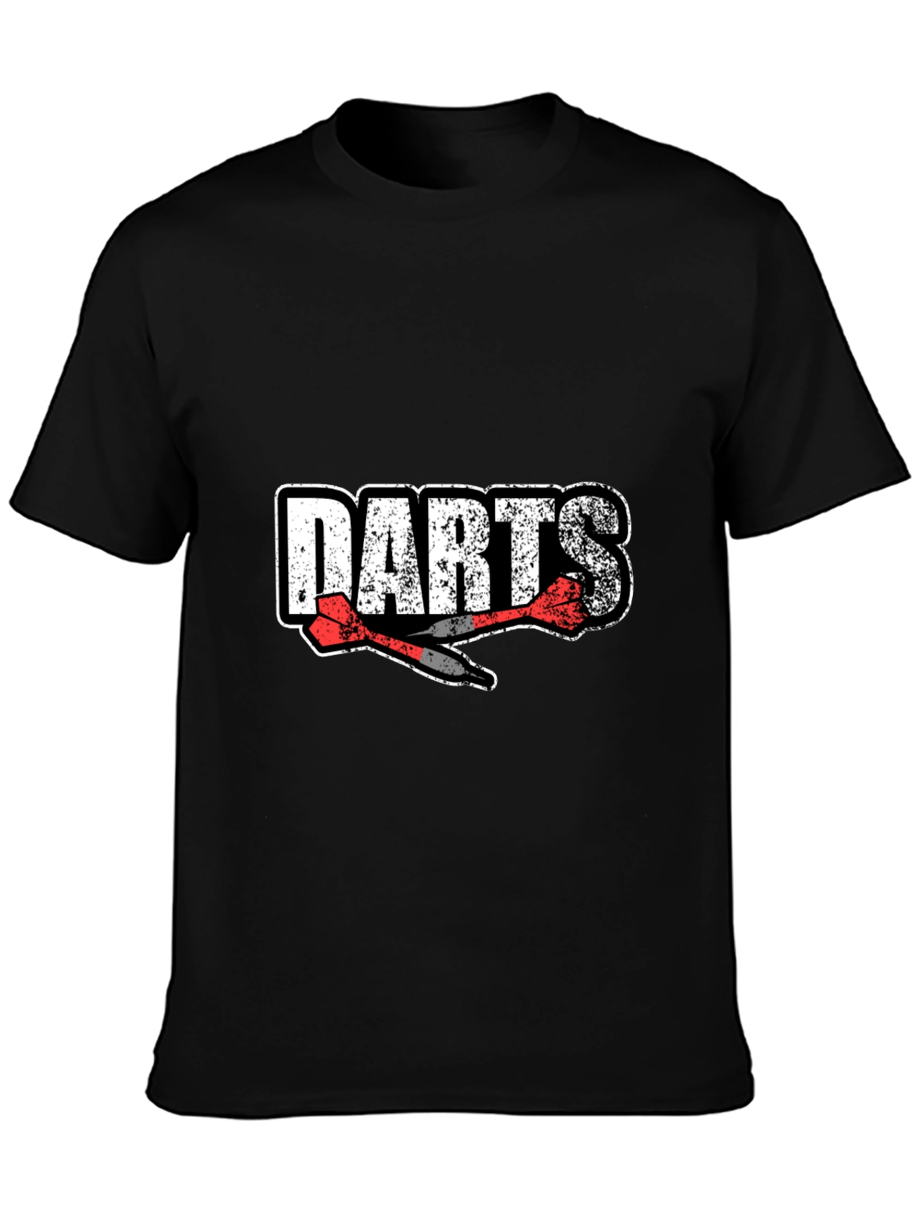 Darts Graphic Tee - Black Cotton Casual Wear