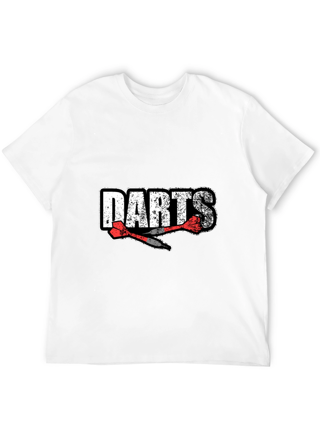 Darts Graphic Tee - Black Cotton Casual Wear