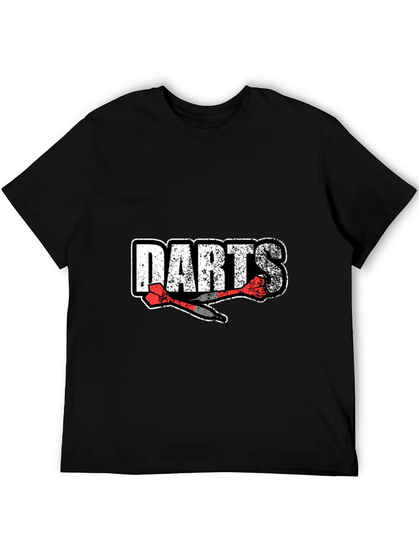 Darts Graphic Tee - Black Cotton Casual Wear