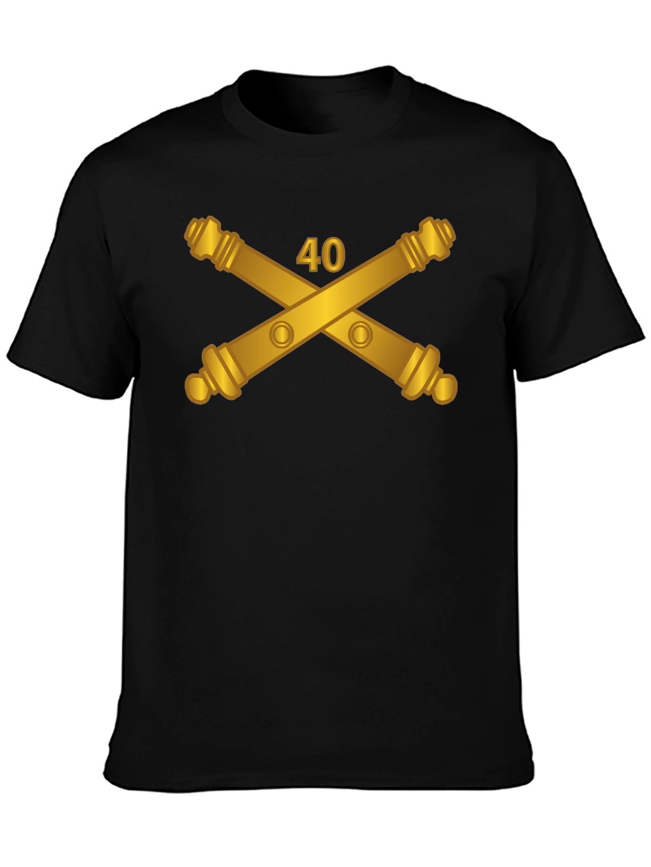Crossed Cannons 40 T-Shirt - Artillery Unit Pride