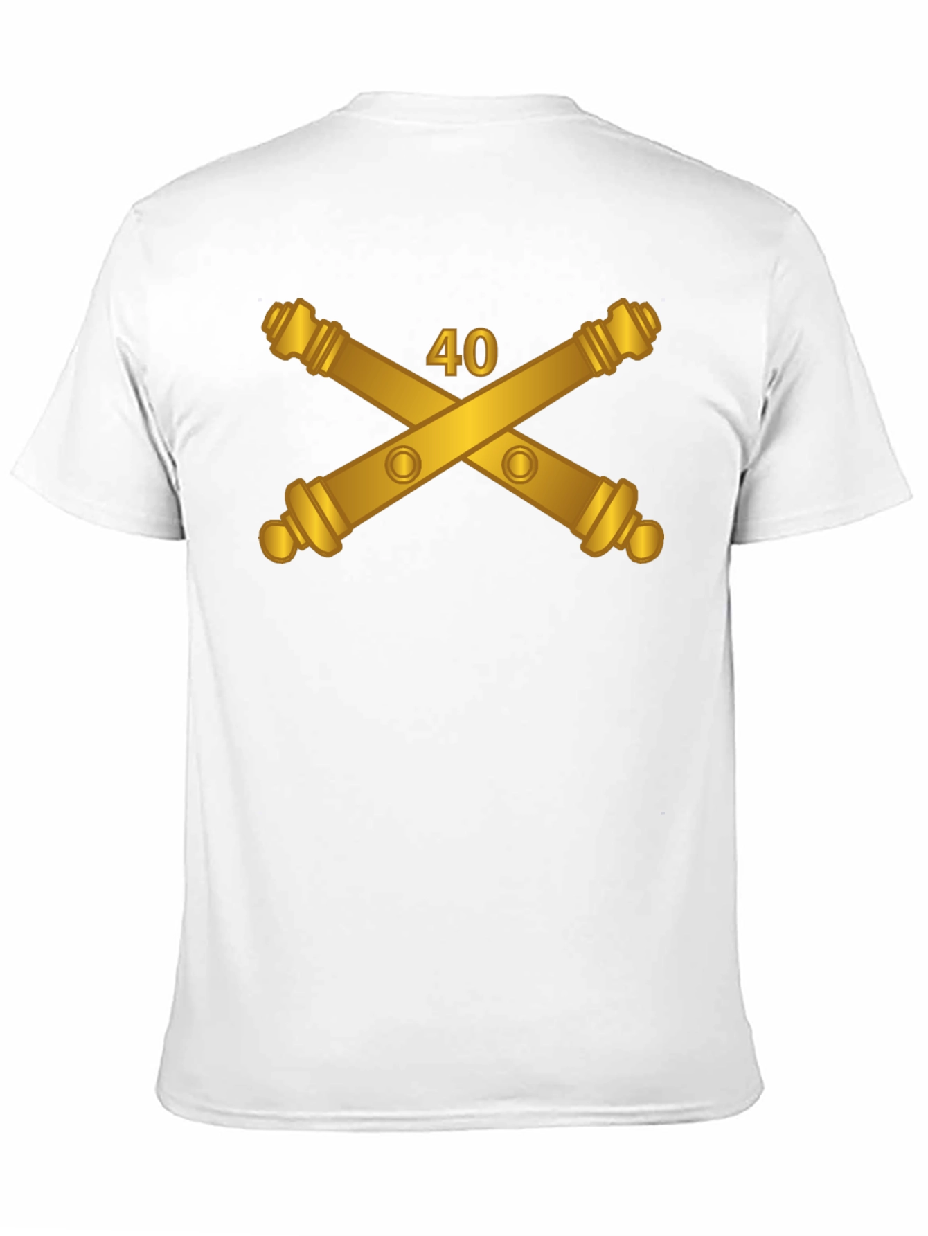 Crossed Cannons 40 T-Shirt - Artillery Unit Pride