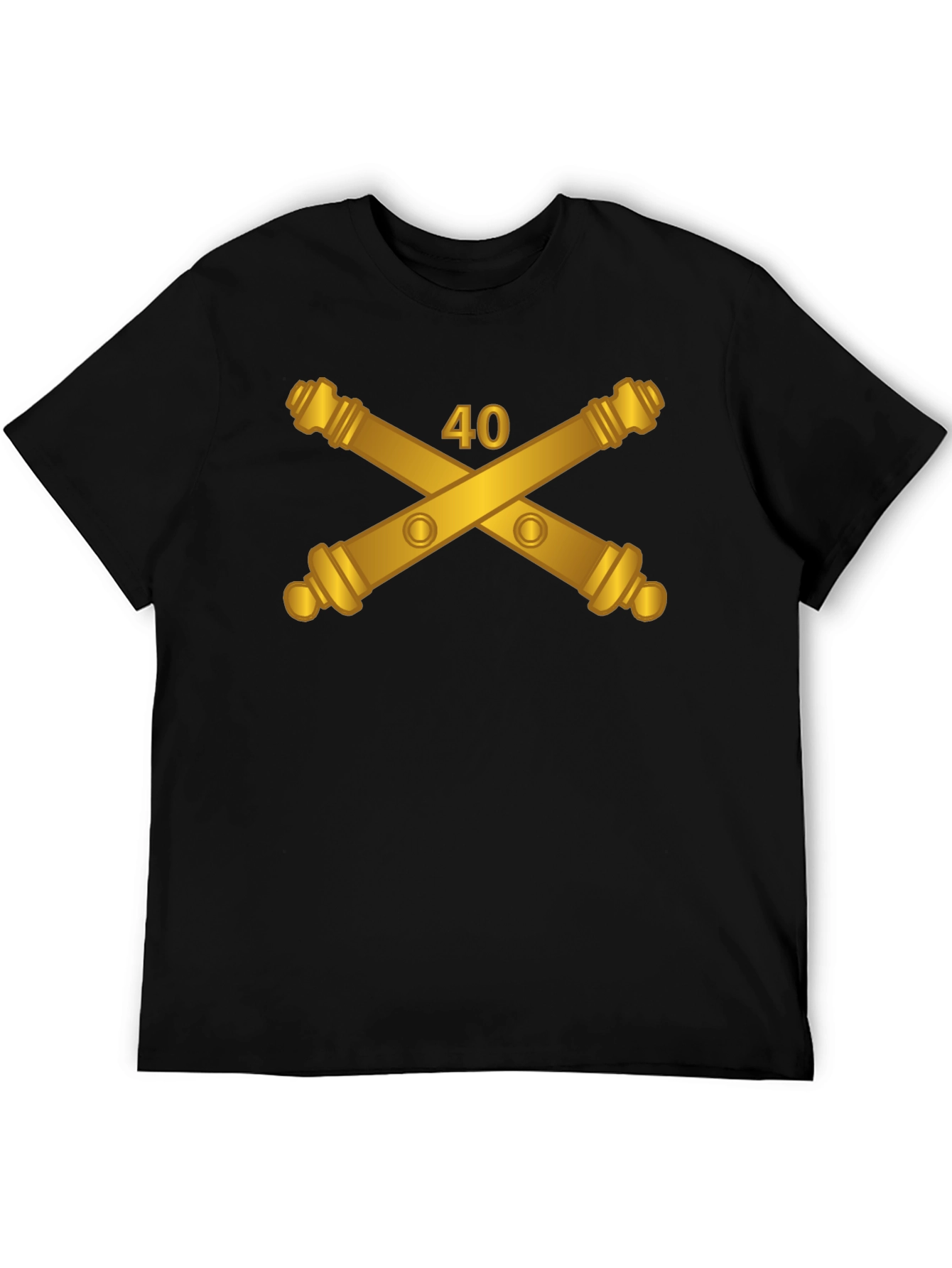 Crossed Cannons 40 T-Shirt - Artillery Unit Pride