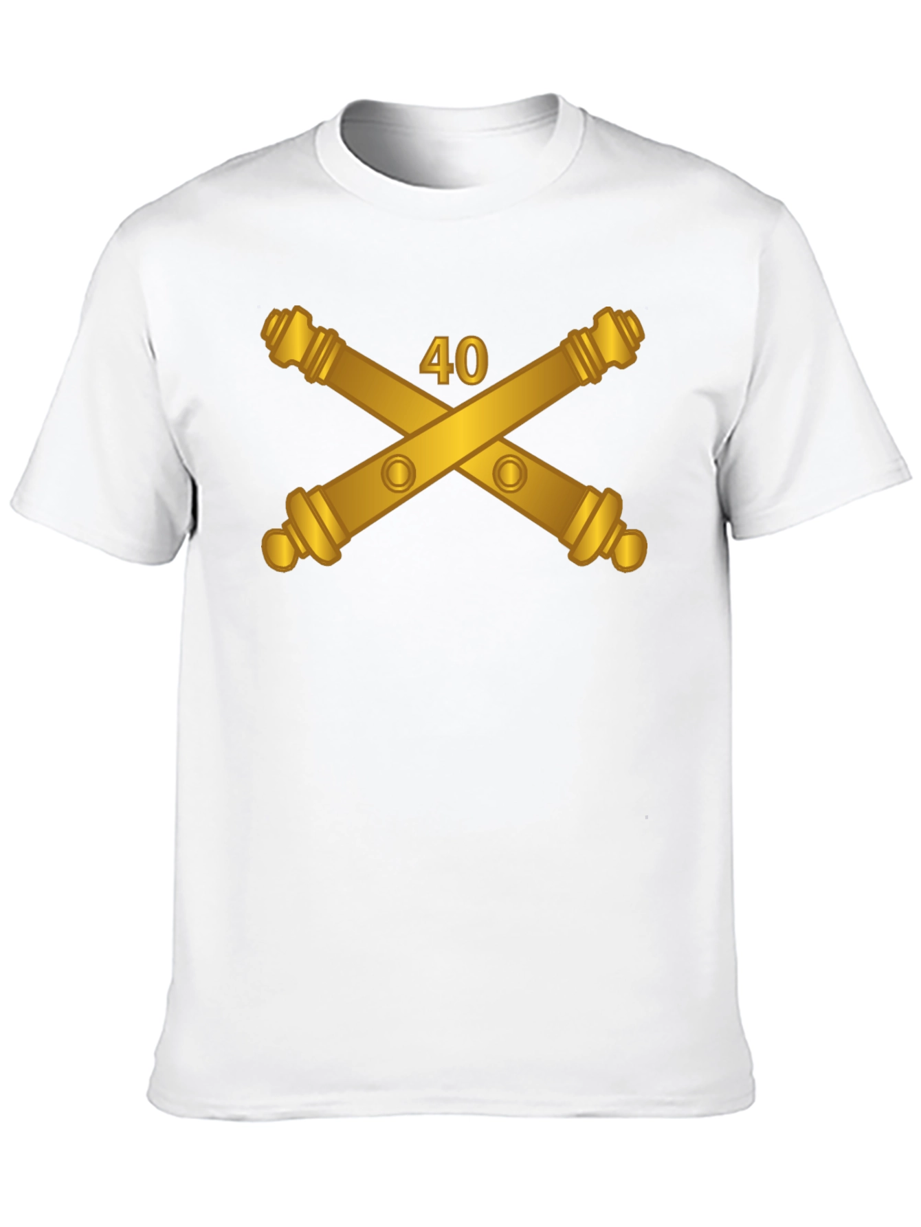 Crossed Cannons 40 T-Shirt - Artillery Unit Pride