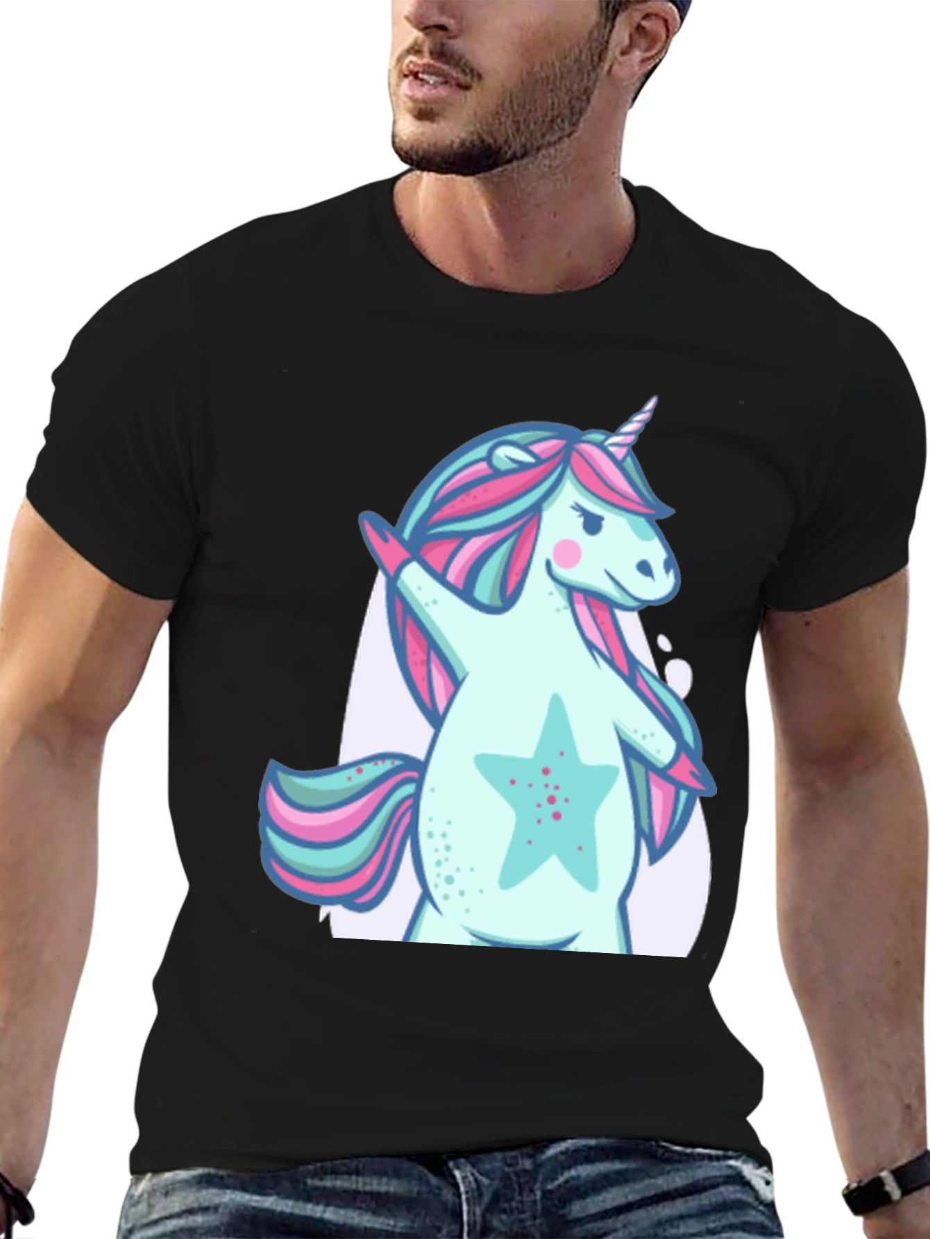 Unicorn Dab Black T-Shirt