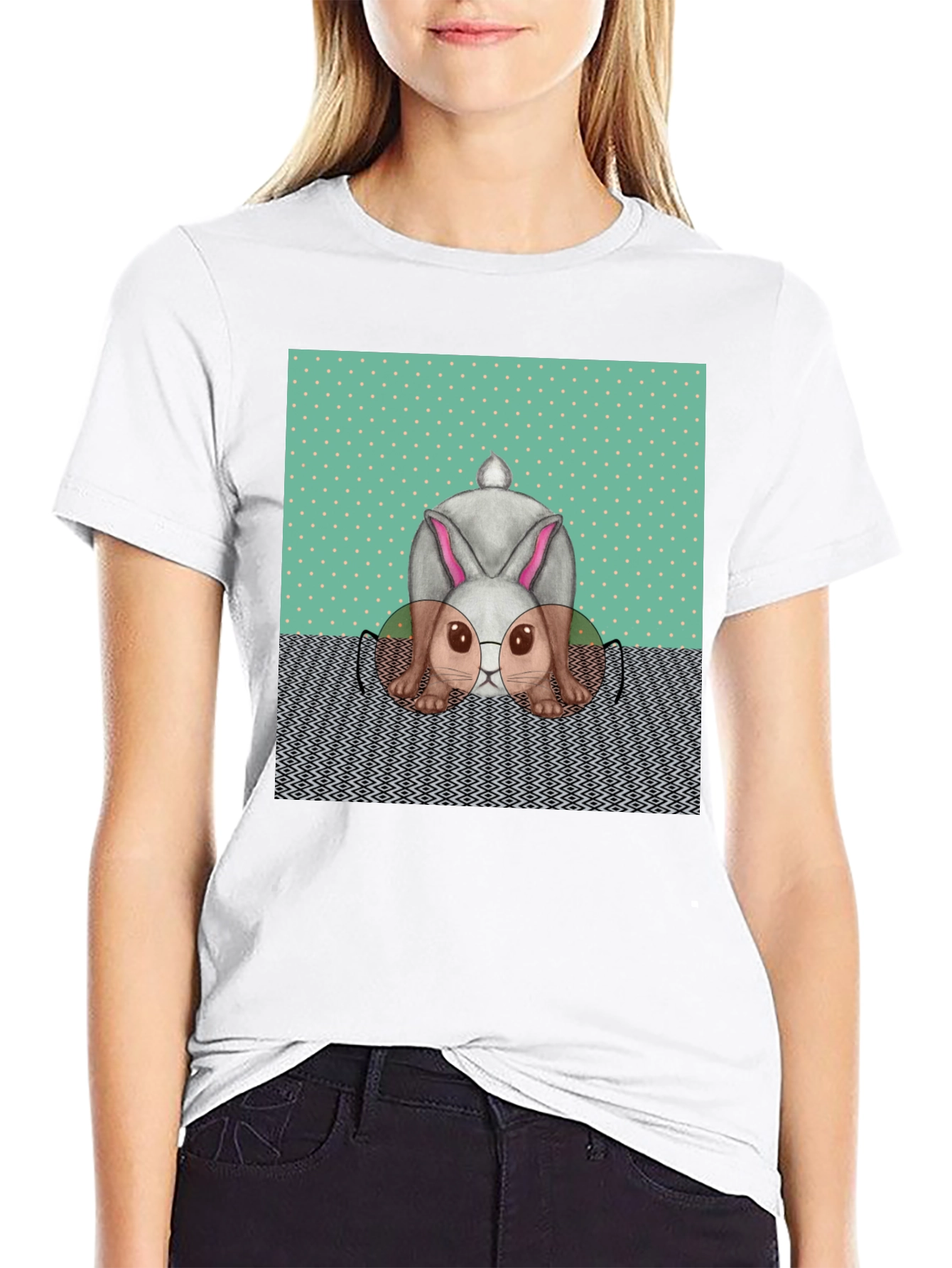 Funny Bunny T-Shirt - Reading Rabbit Design