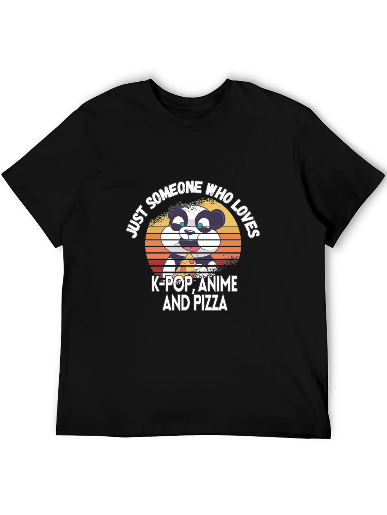 K-Pop Anime Pizza Panda Graphic T-Shirt