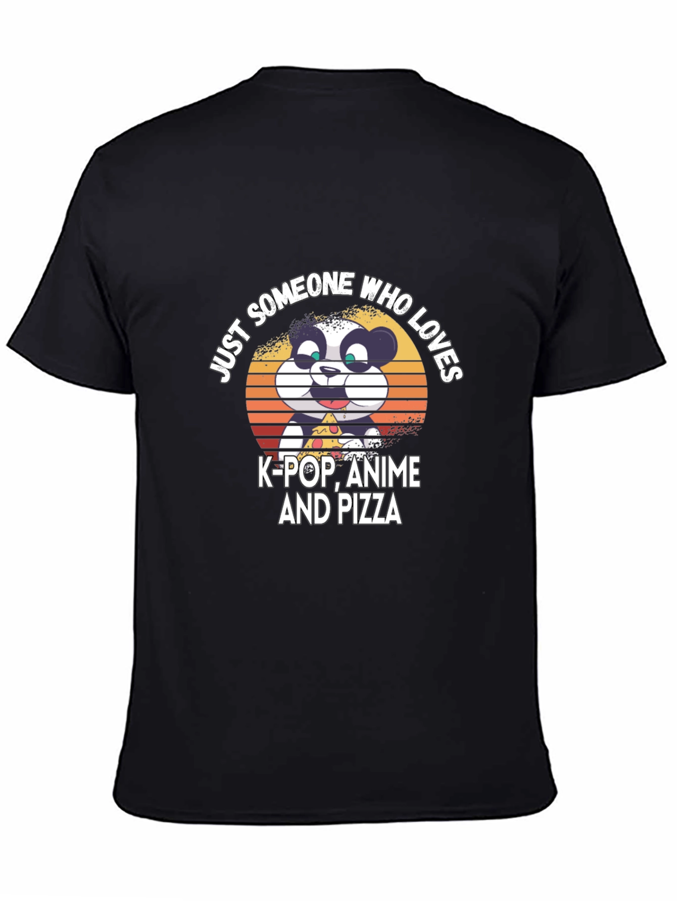 K-Pop Anime Pizza Panda Graphic T-Shirt