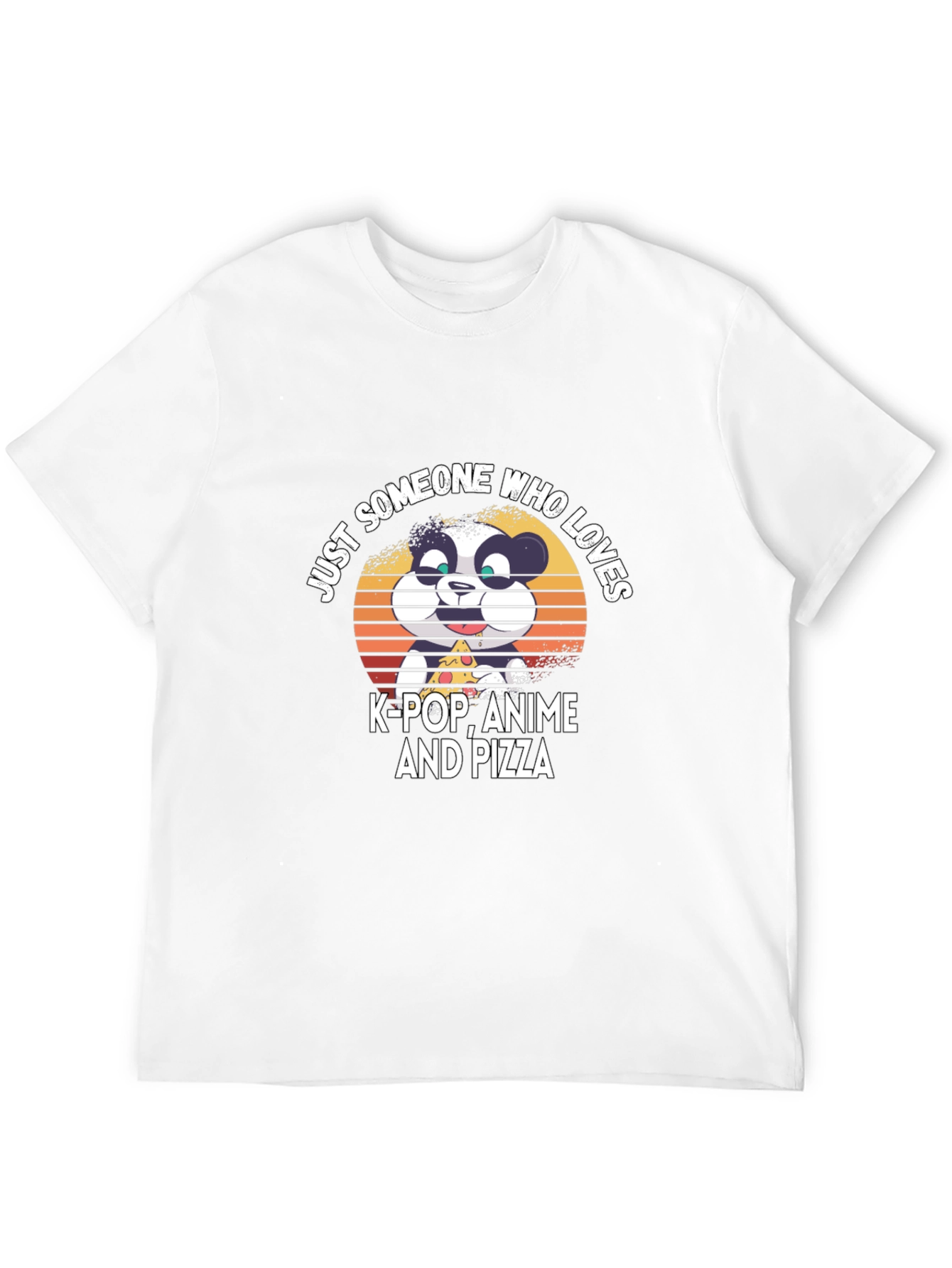 K-Pop Anime Pizza Panda Graphic T-Shirt