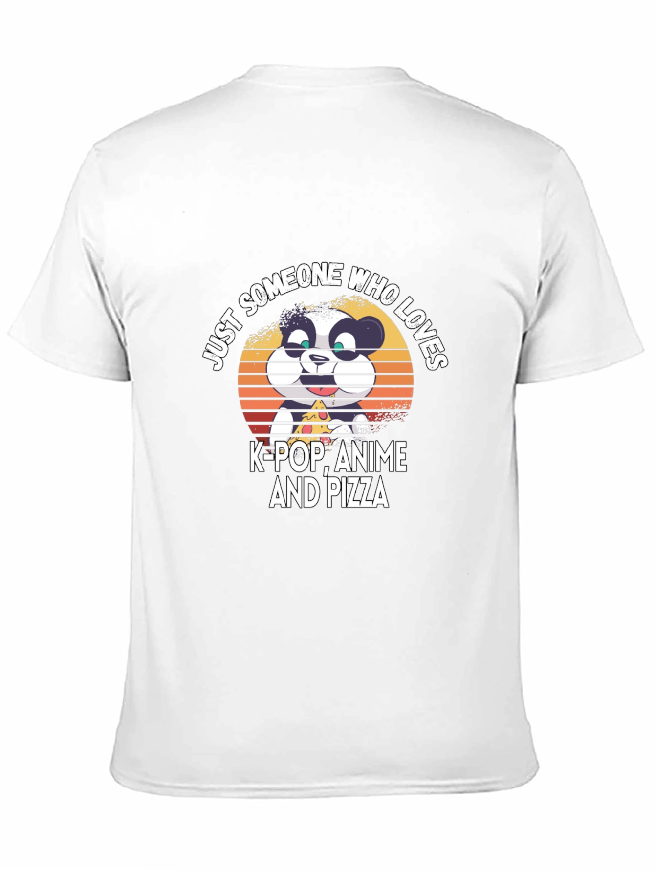 K-Pop Anime Pizza Panda Graphic T-Shirt