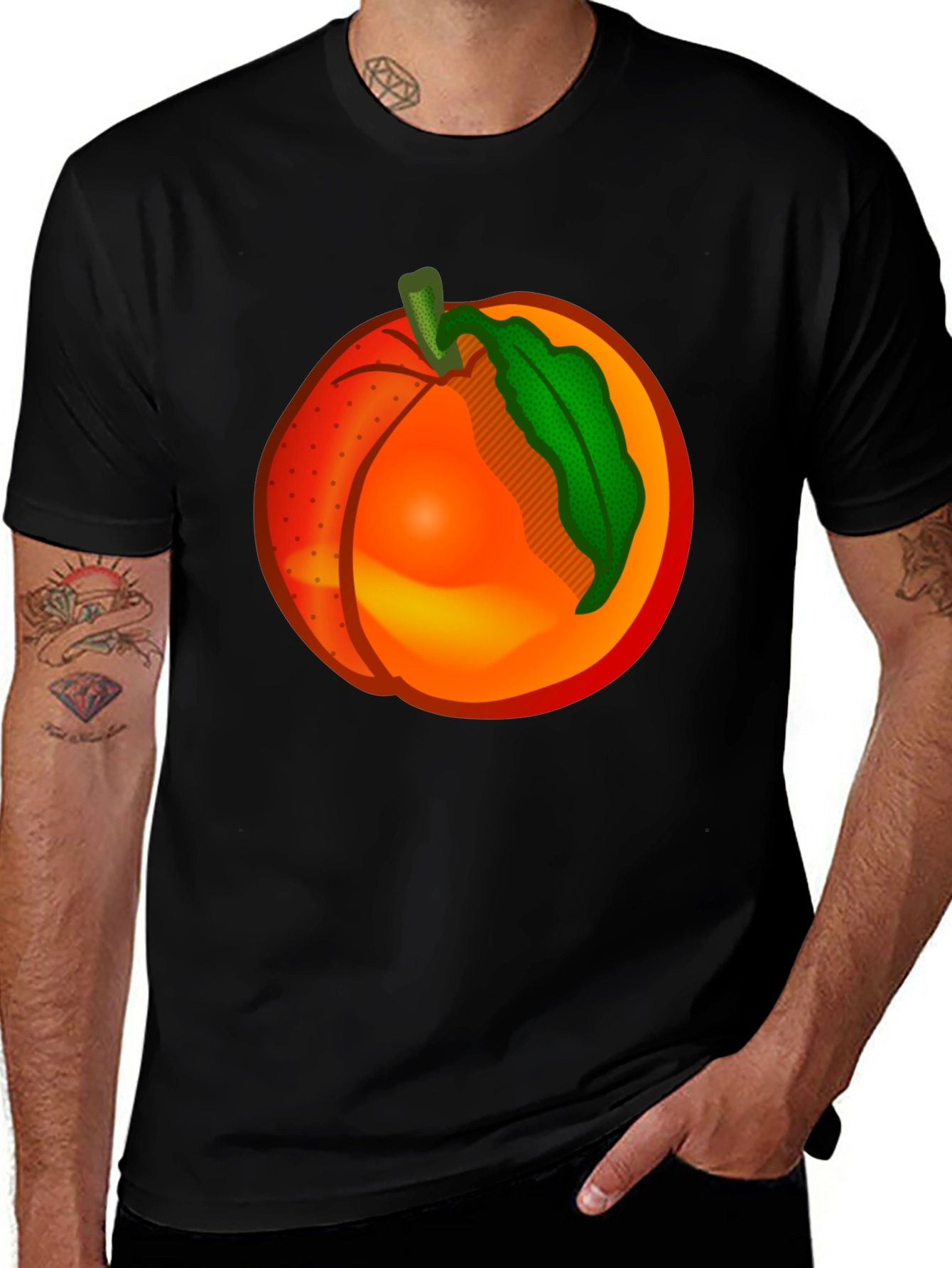 Peach Graphic T-Shirt - Fruity Fashion