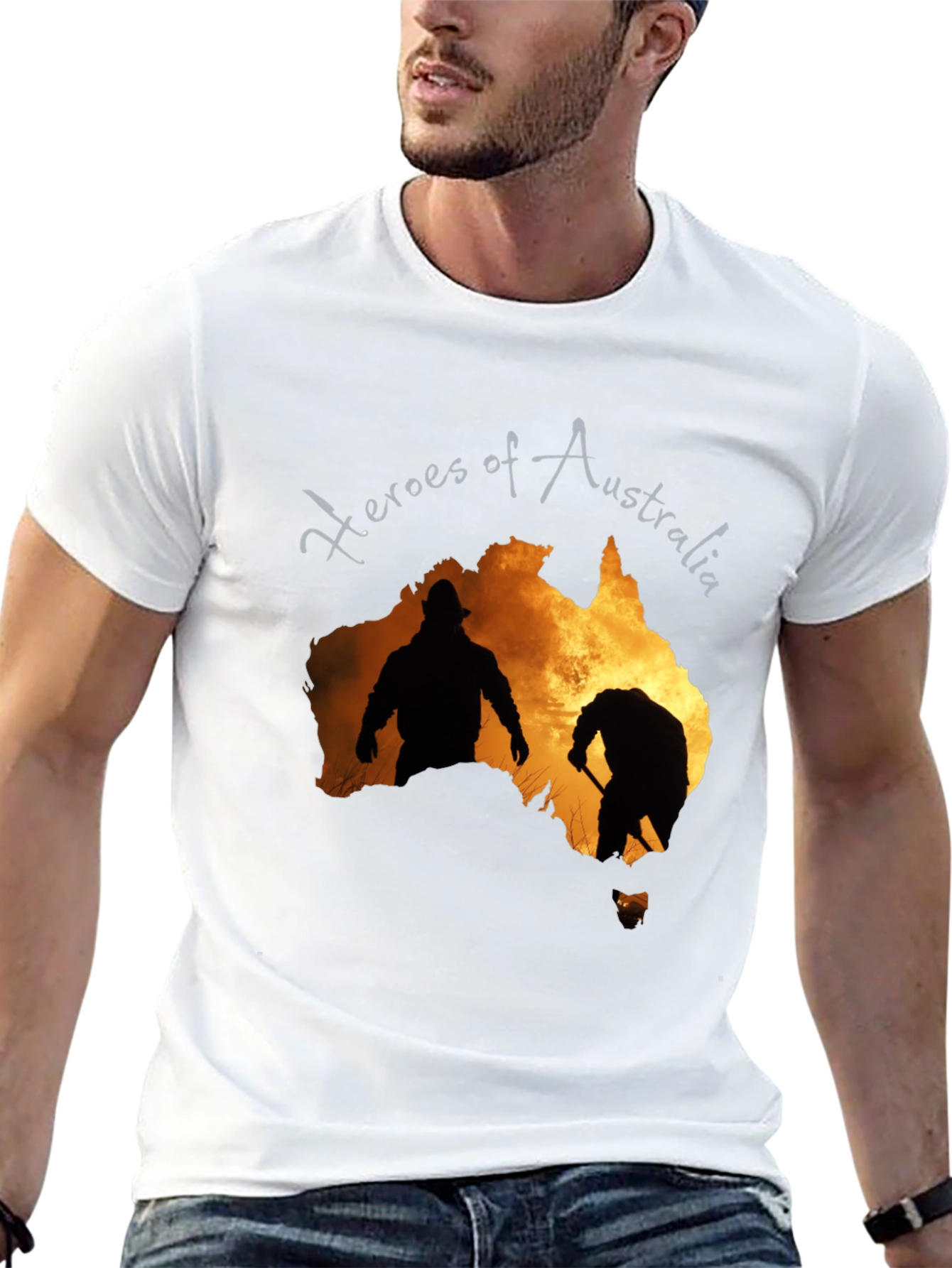Heroes of Australia Graphic Tee - Black