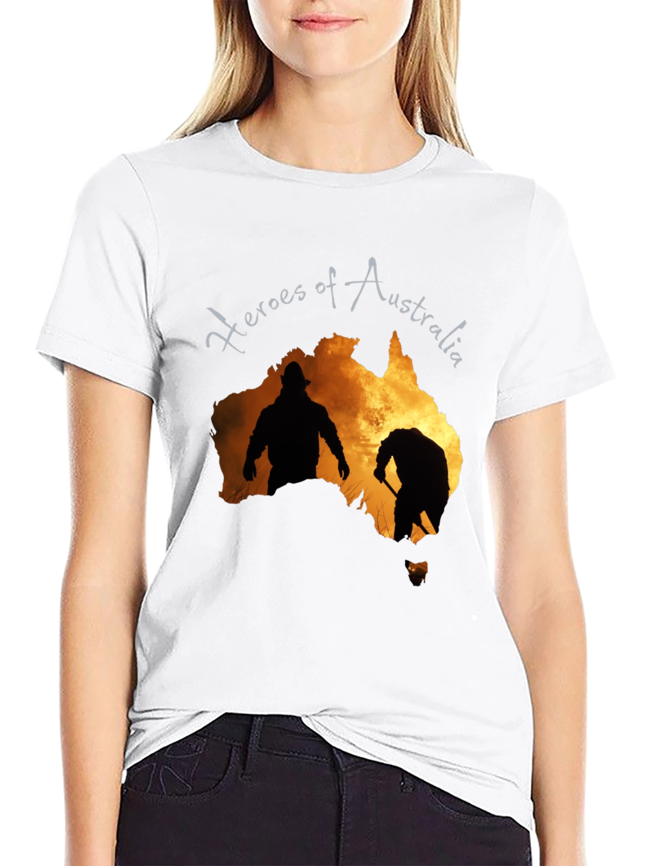 Heroes of Australia Graphic Tee - Black