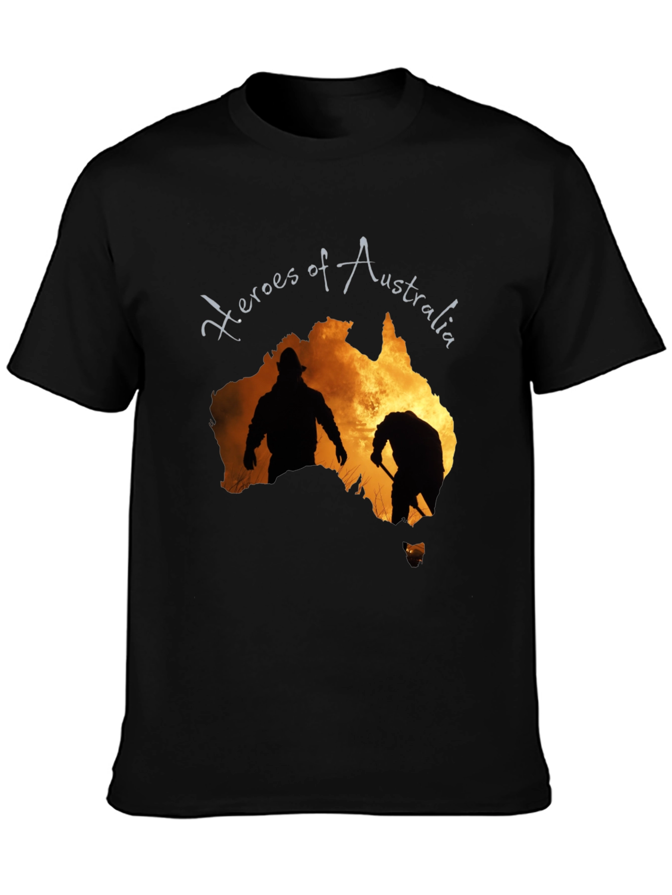 Heroes of Australia Graphic Tee - Black